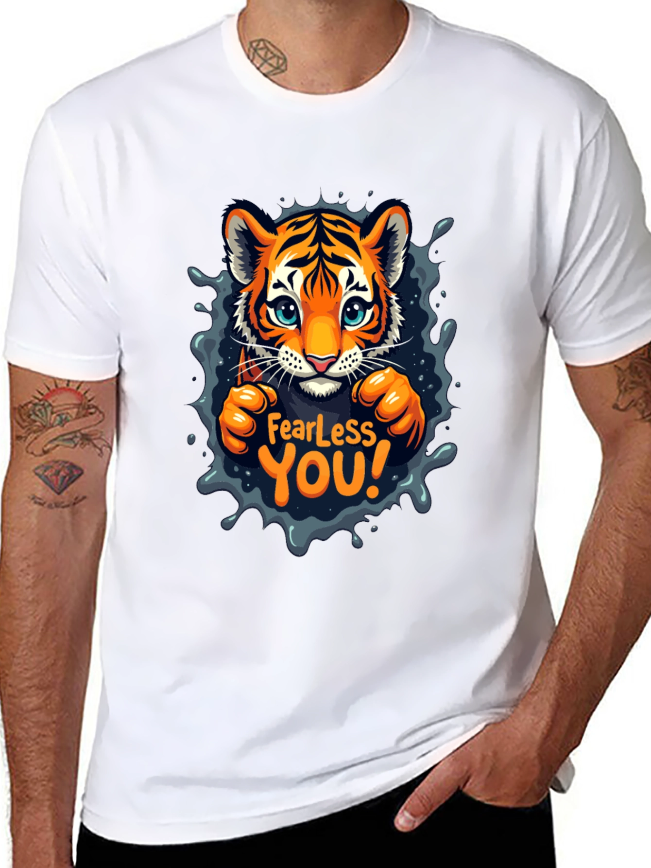 Fearless You! Cute Tiger Graphic Tee