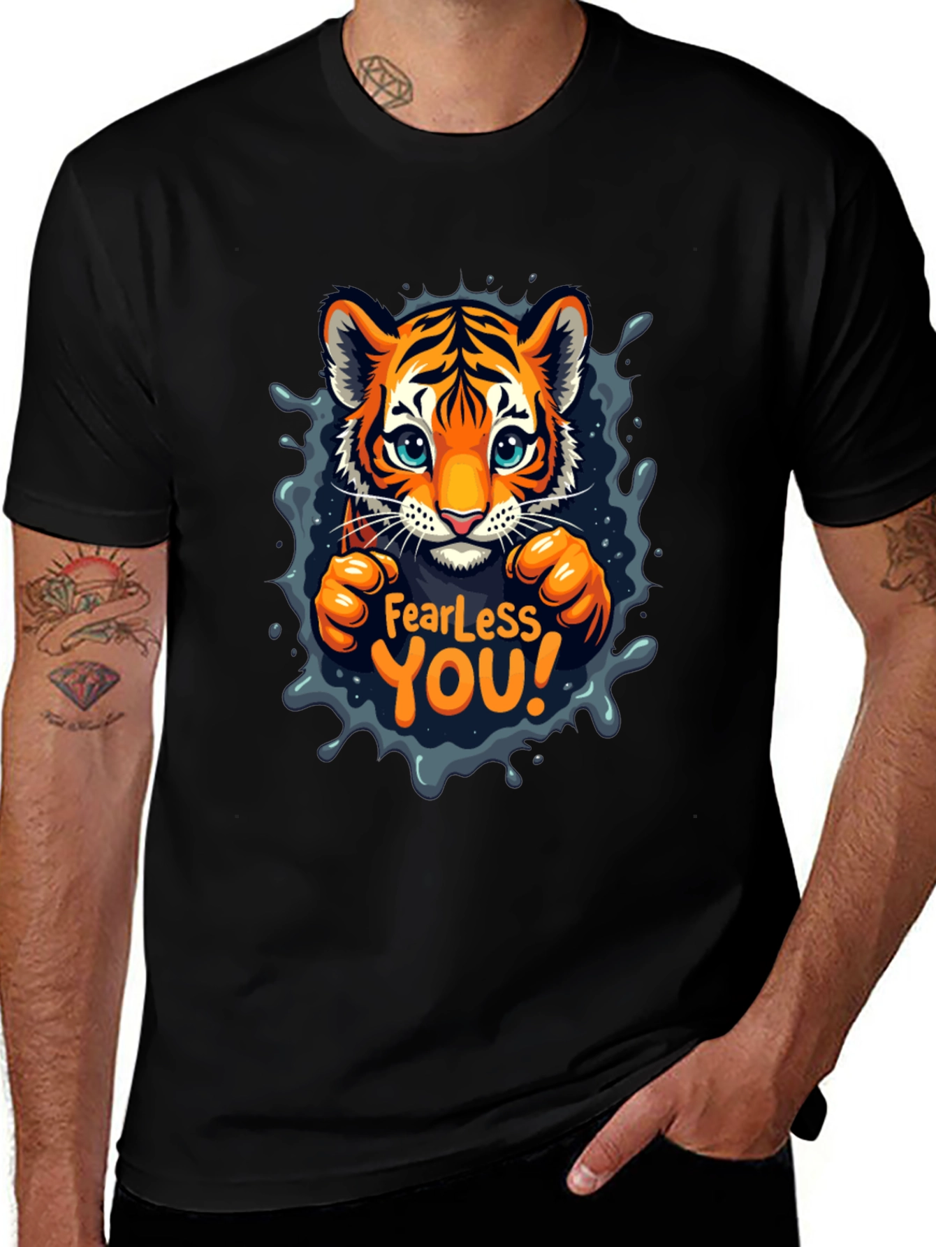 Fearless You! Cute Tiger Graphic Tee