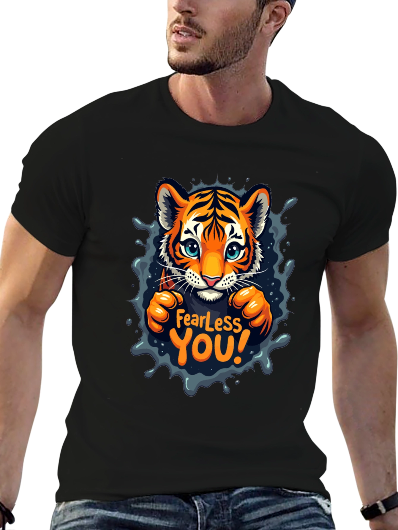 Fearless You! Cute Tiger Graphic Tee