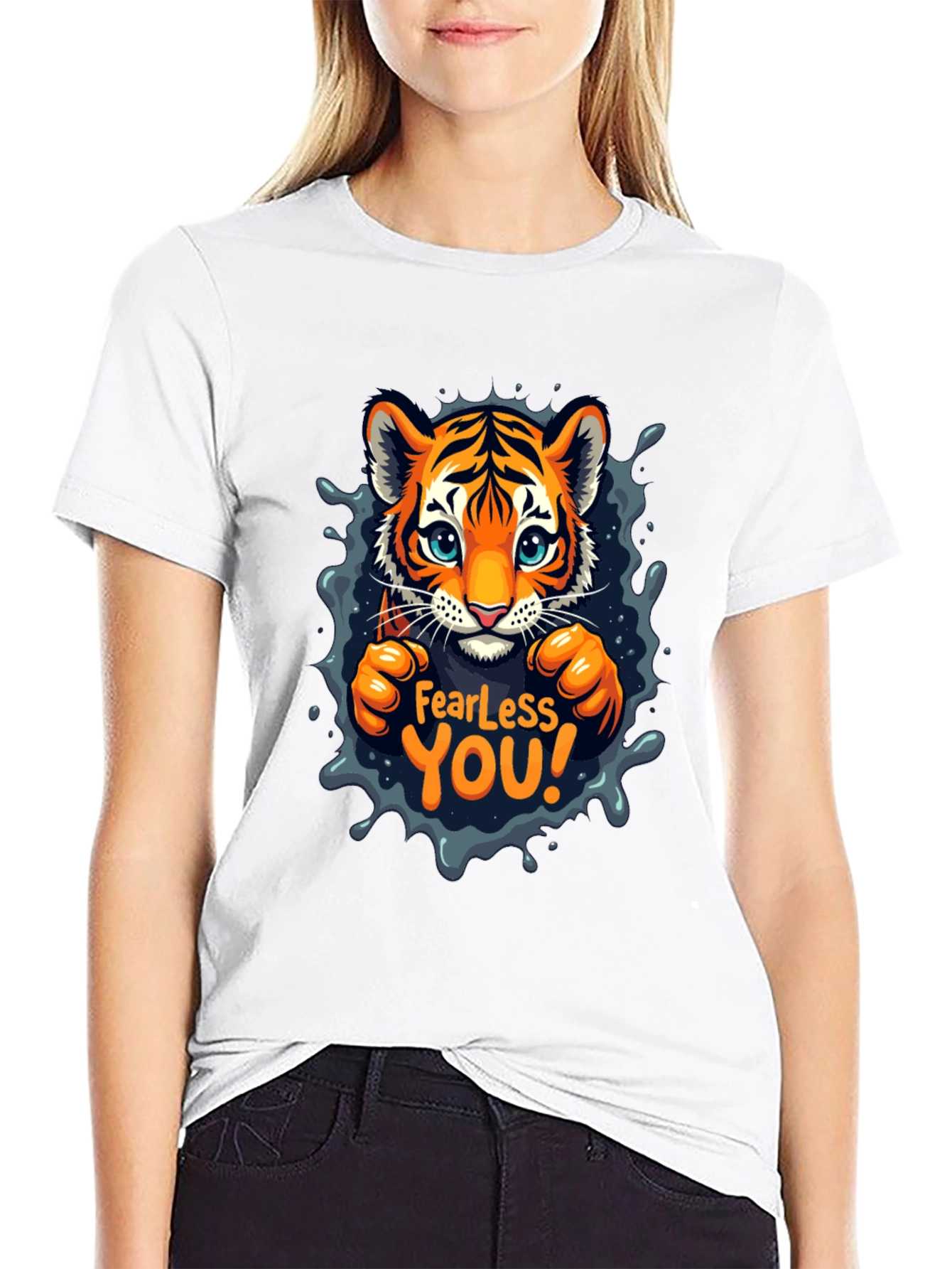 Fearless You! Cute Tiger Graphic Tee
