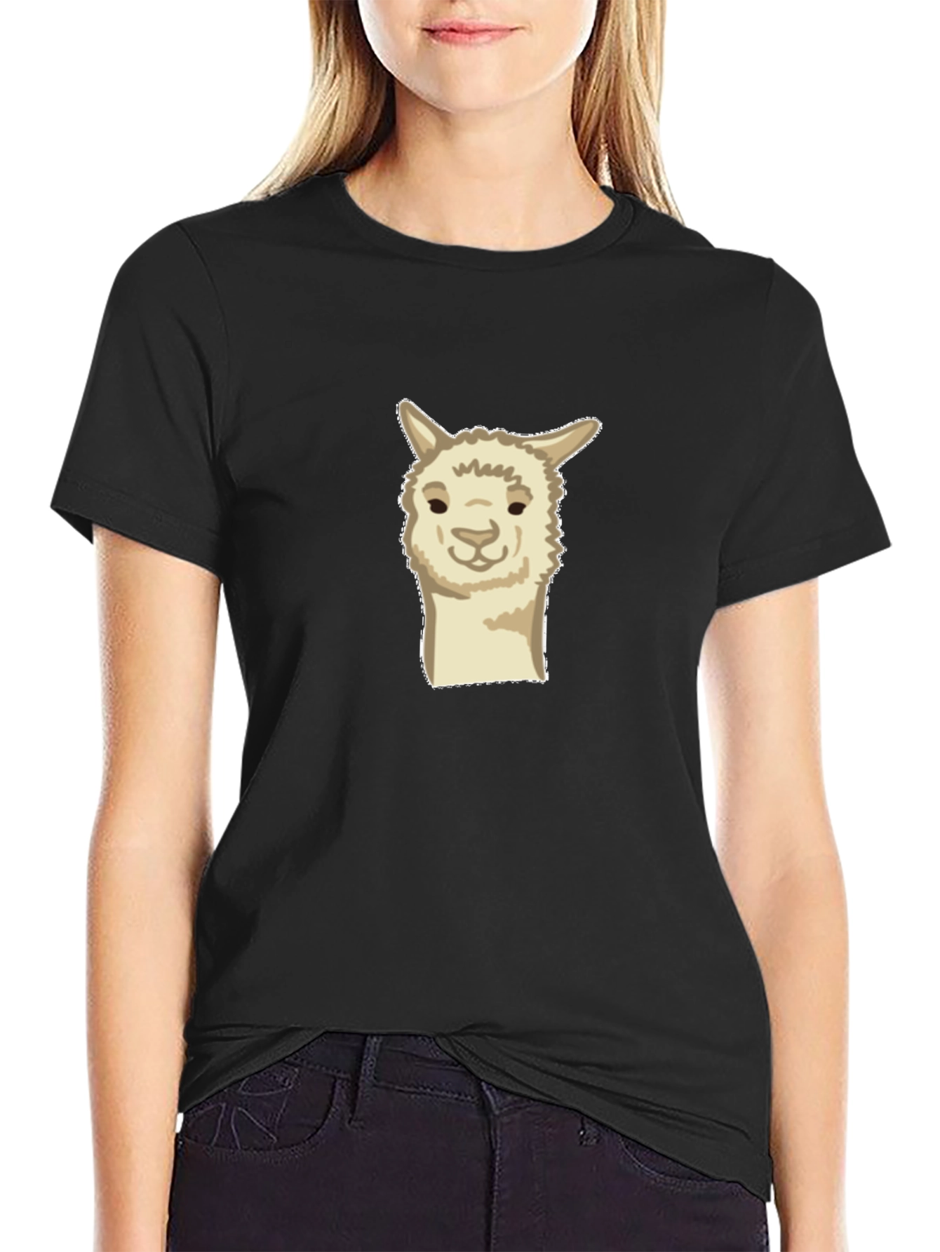 Alpaca Graphic Tee - Soft & Stylish Black T-Shirt