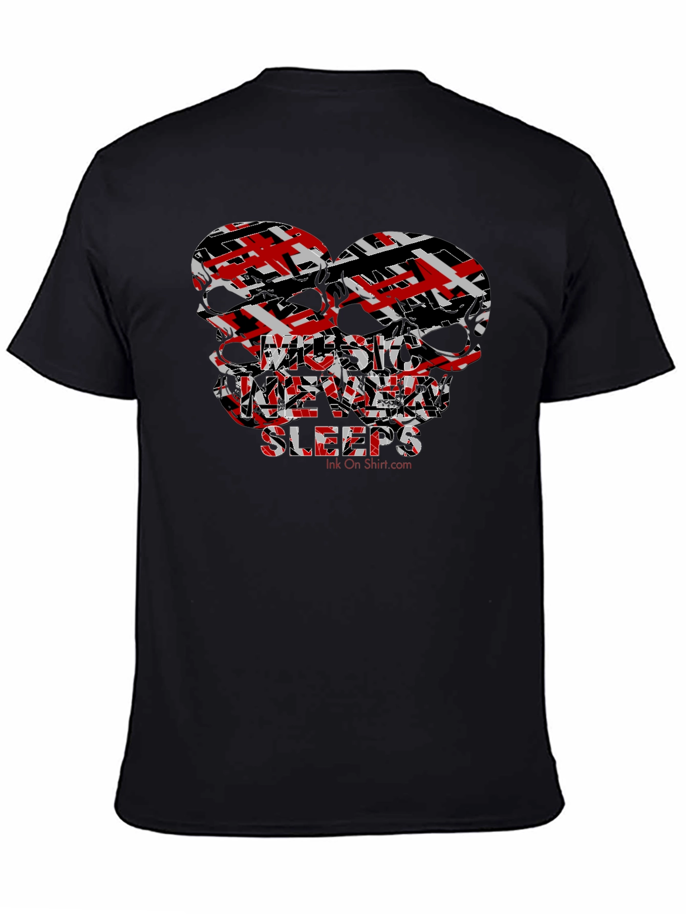 Geometric Skull Graphic Tee - Ink Never Sleeps