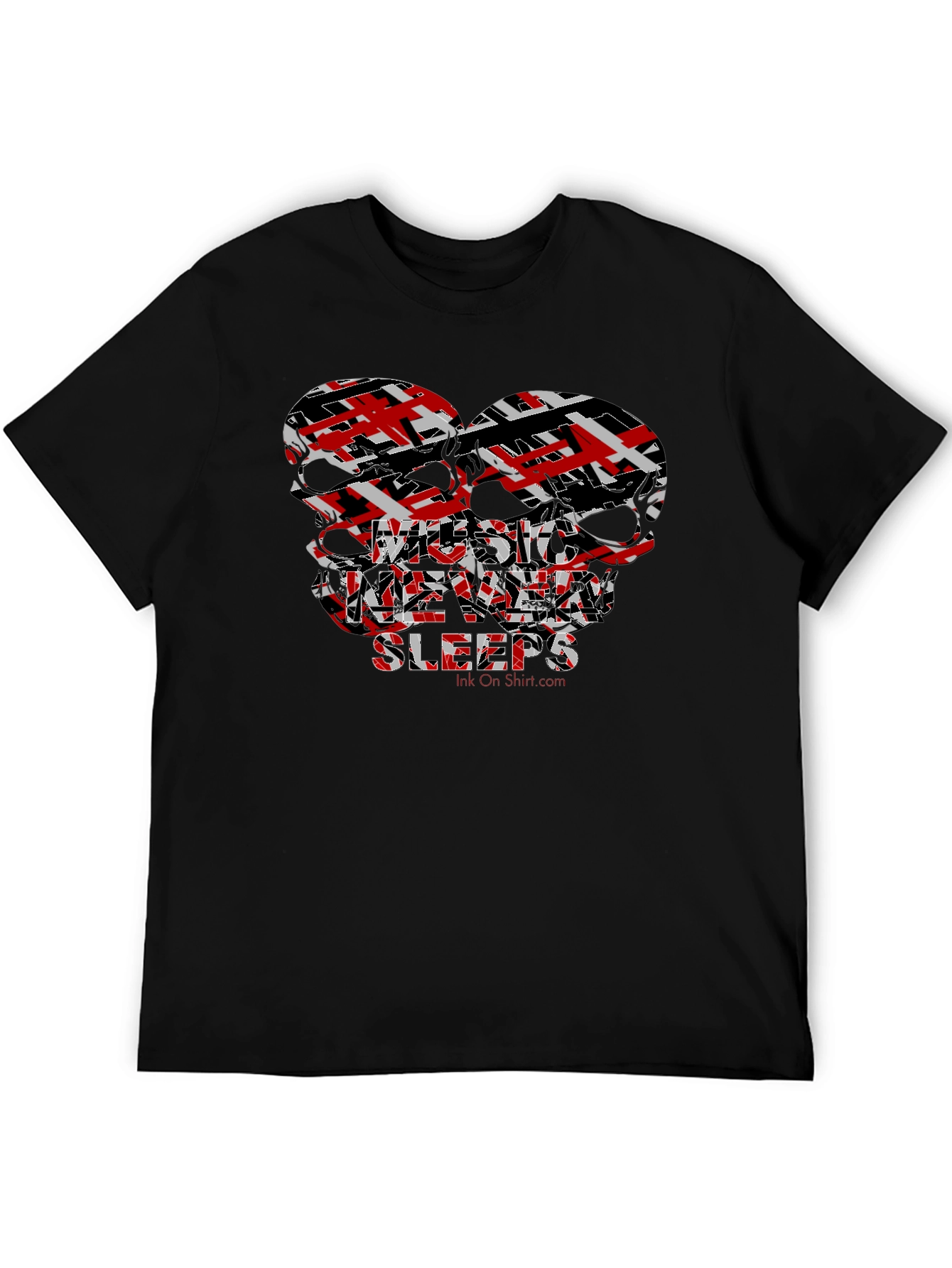 Geometric Skull Graphic Tee - Ink Never Sleeps