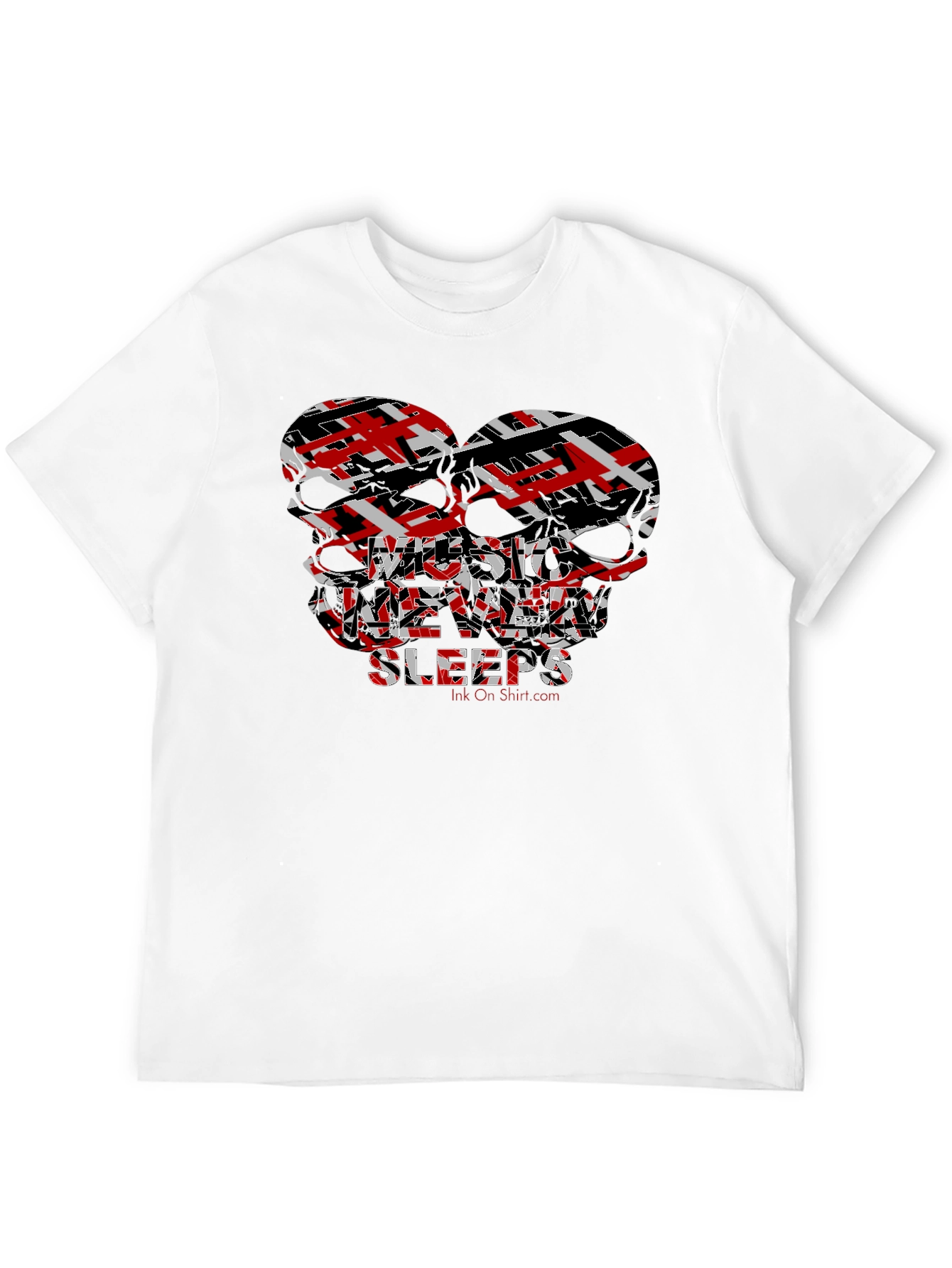 Geometric Skull Graphic Tee - Ink Never Sleeps