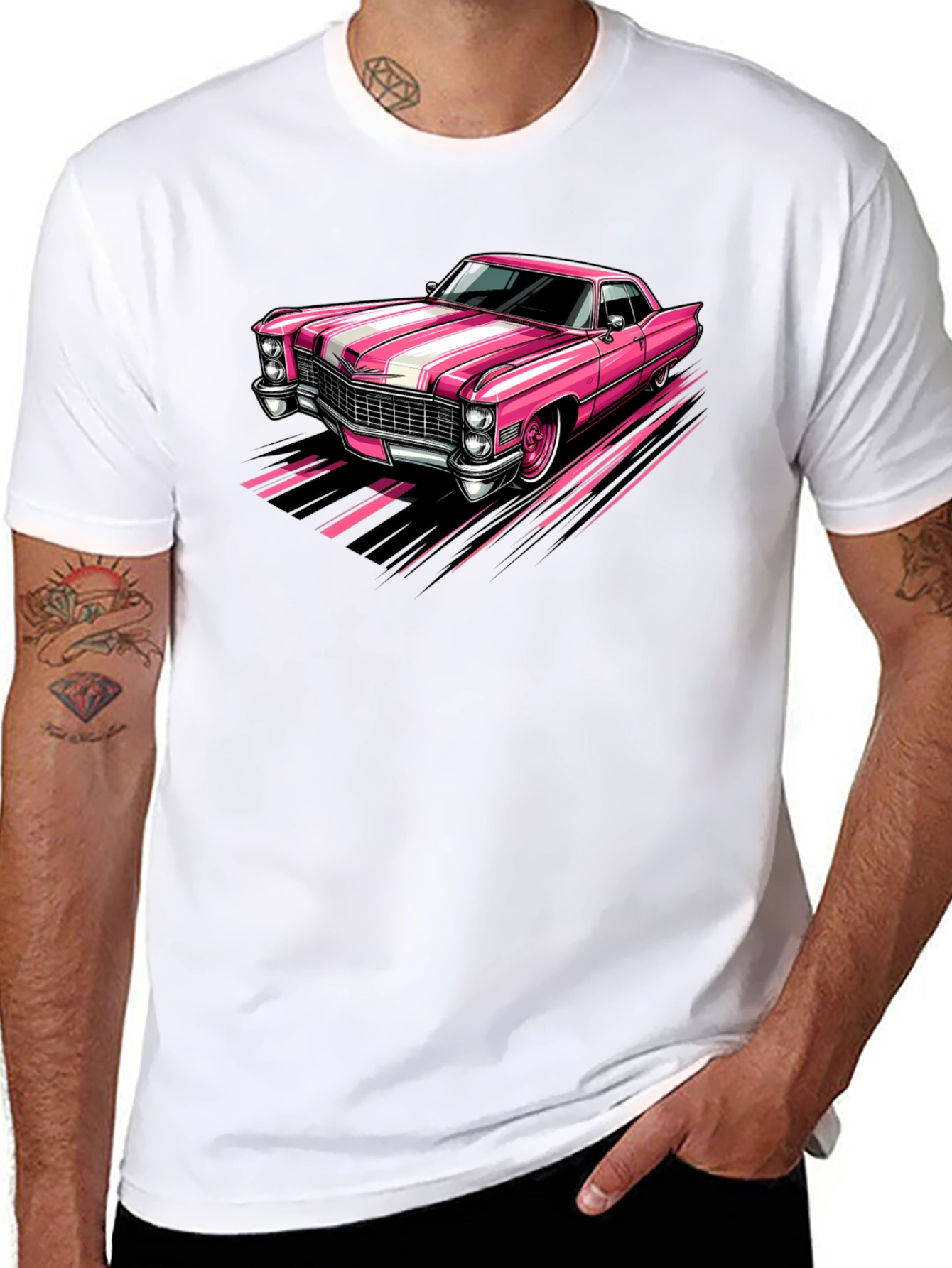 Pink Cadillac T-Shirt - Cool Car Design