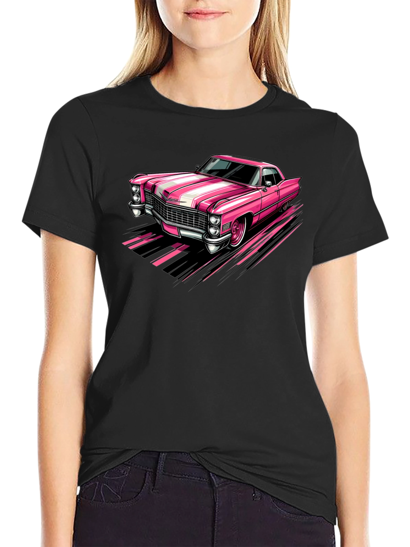 Pink Cadillac T-Shirt - Cool Car Design
