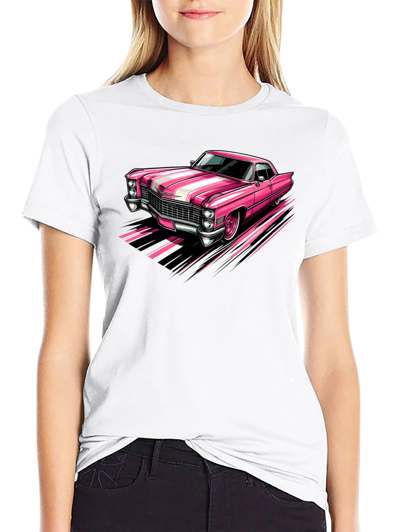 Pink Cadillac T-Shirt - Cool Car Design