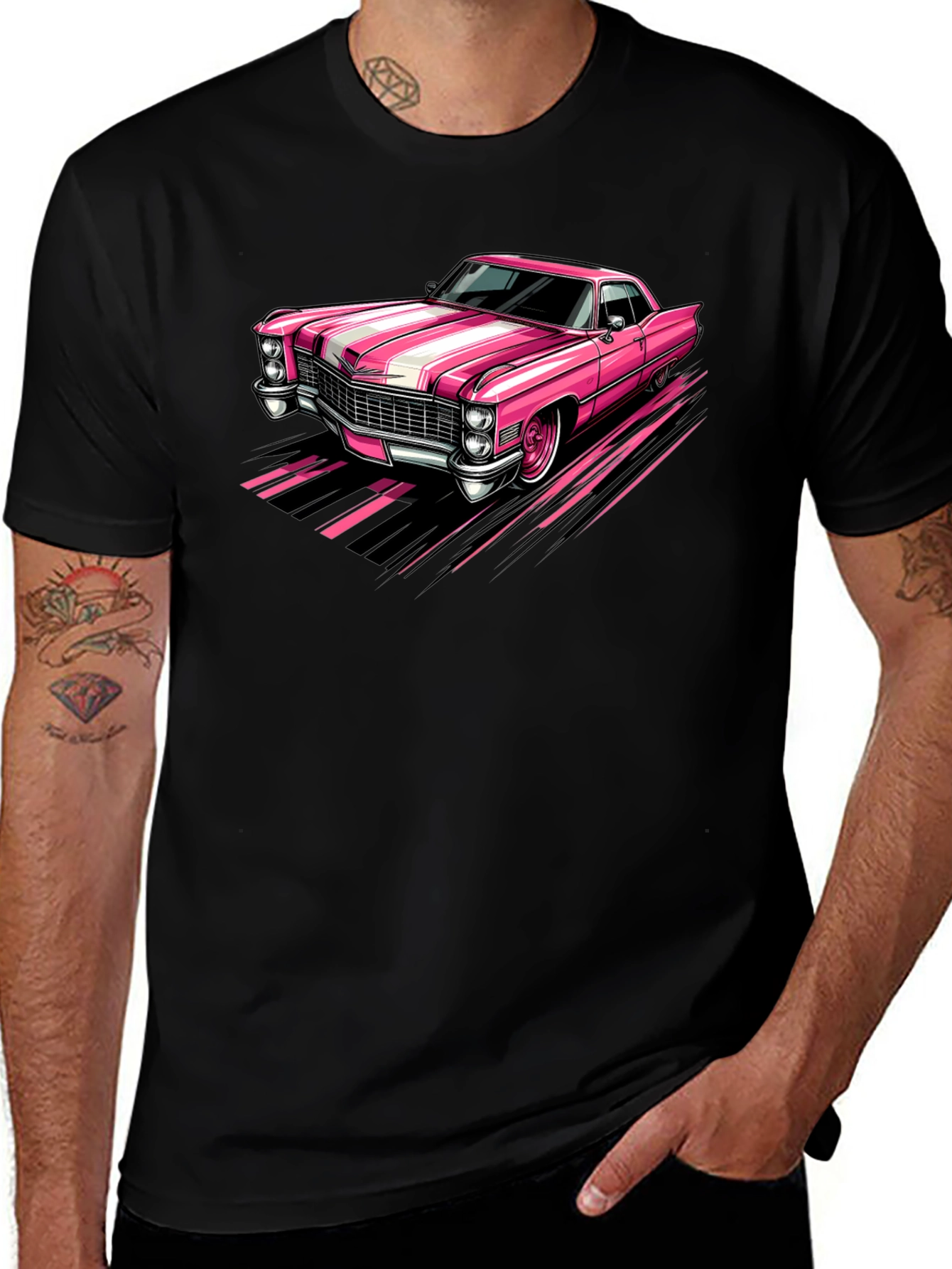 Pink Cadillac T-Shirt - Cool Car Design