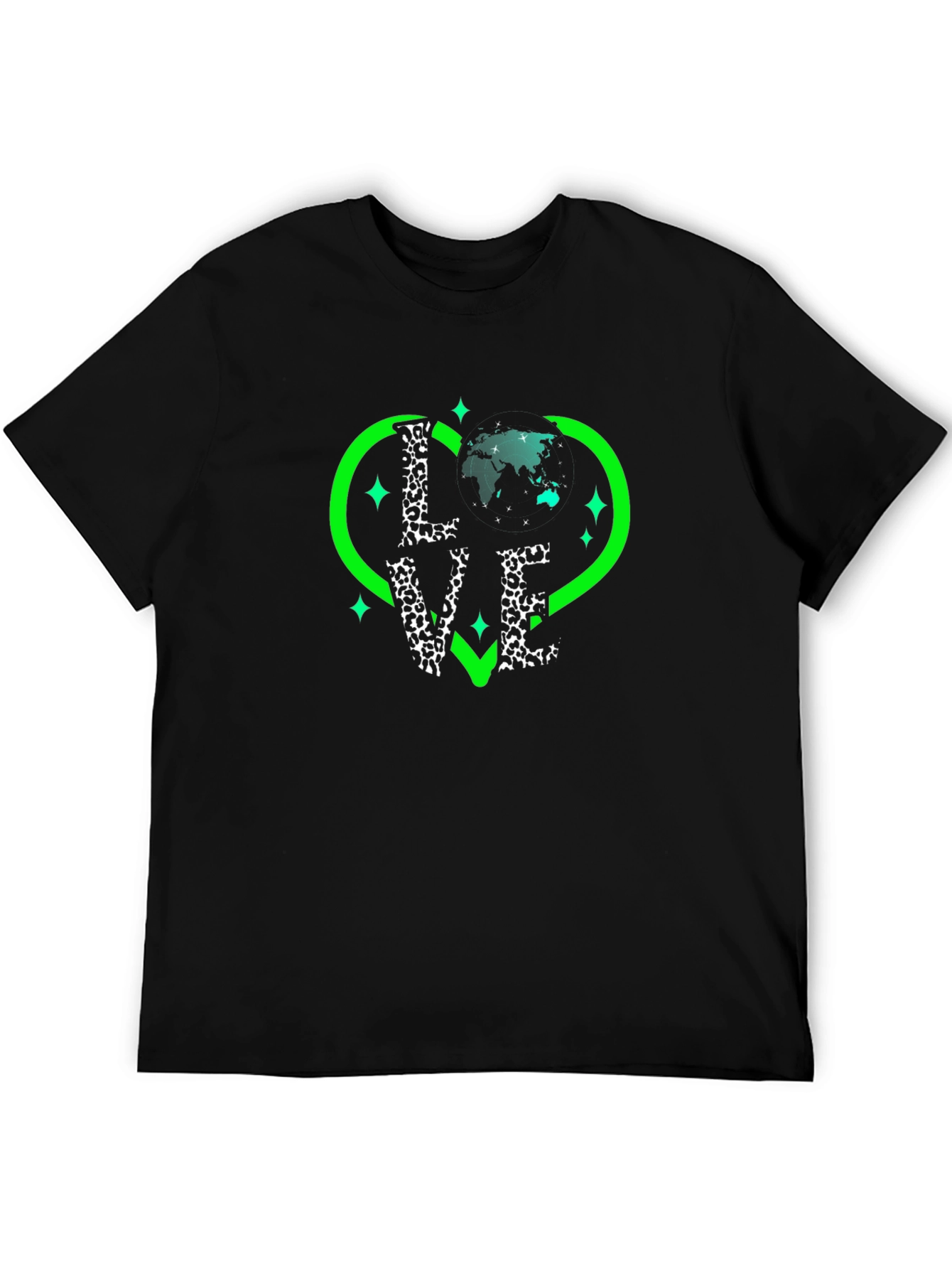 Love the World Tee - Green Heart Design