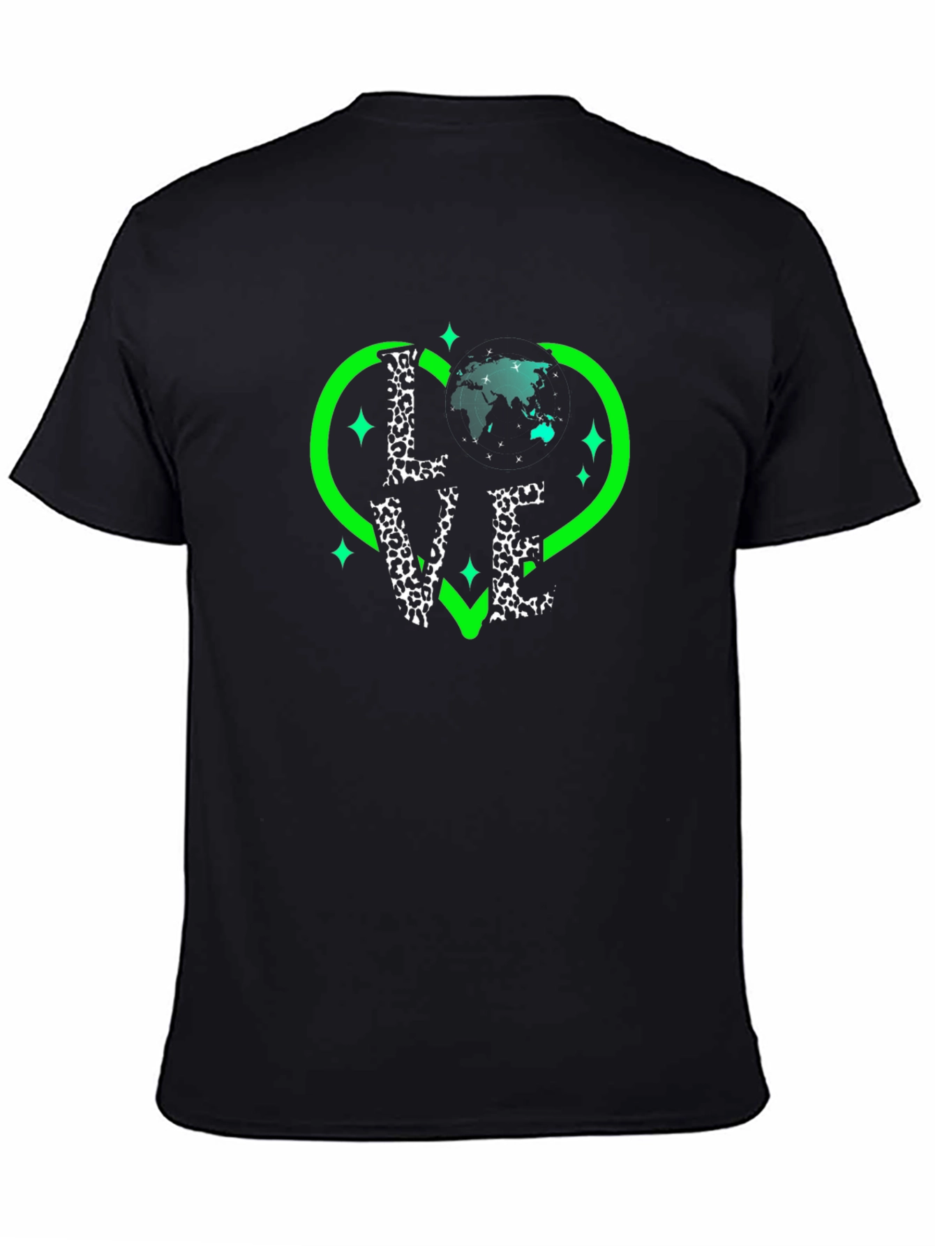 Love the World Tee - Green Heart Design