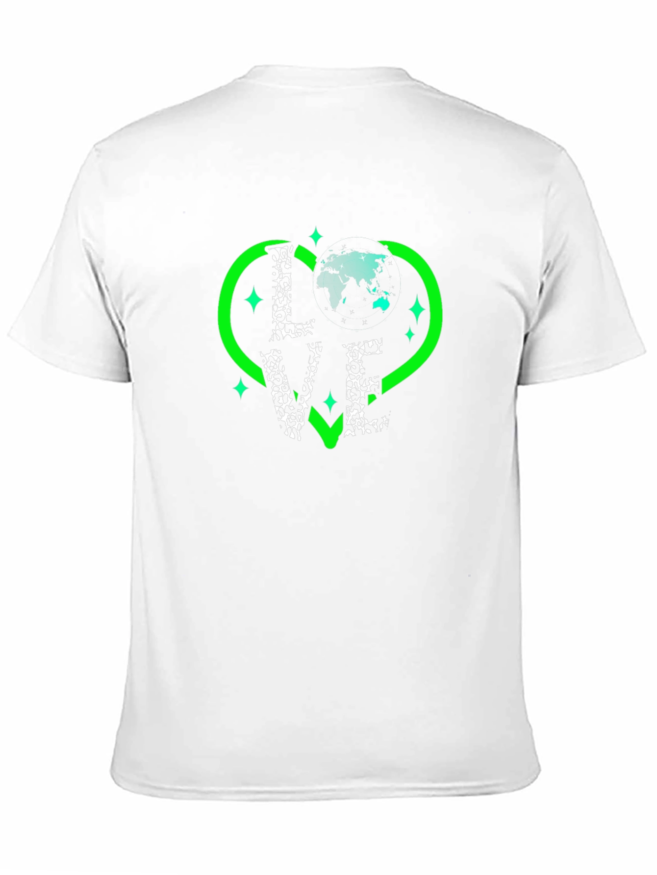 Love the World Tee - Green Heart Design