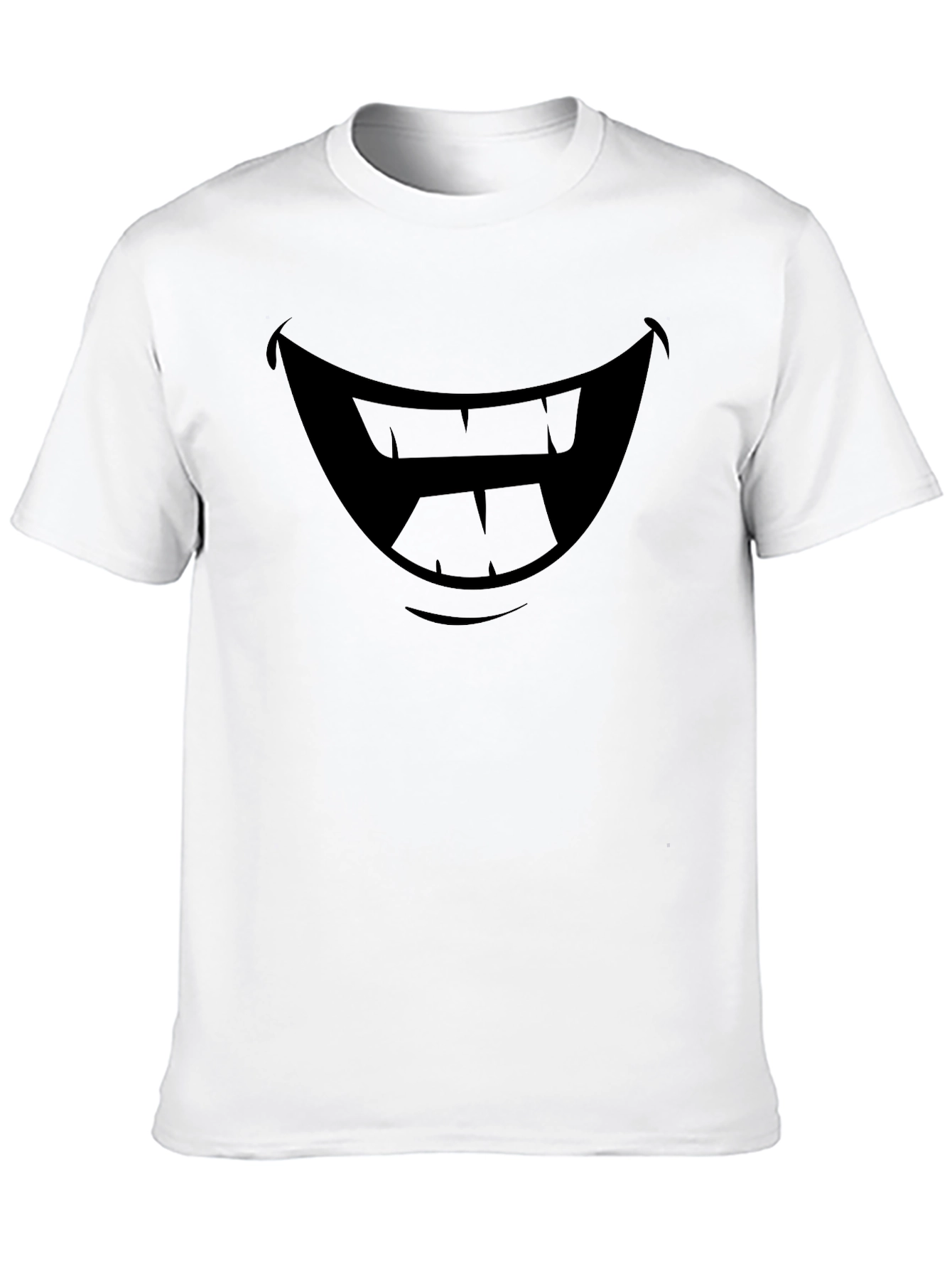 Cartoon Smile Graphic Tee - Black