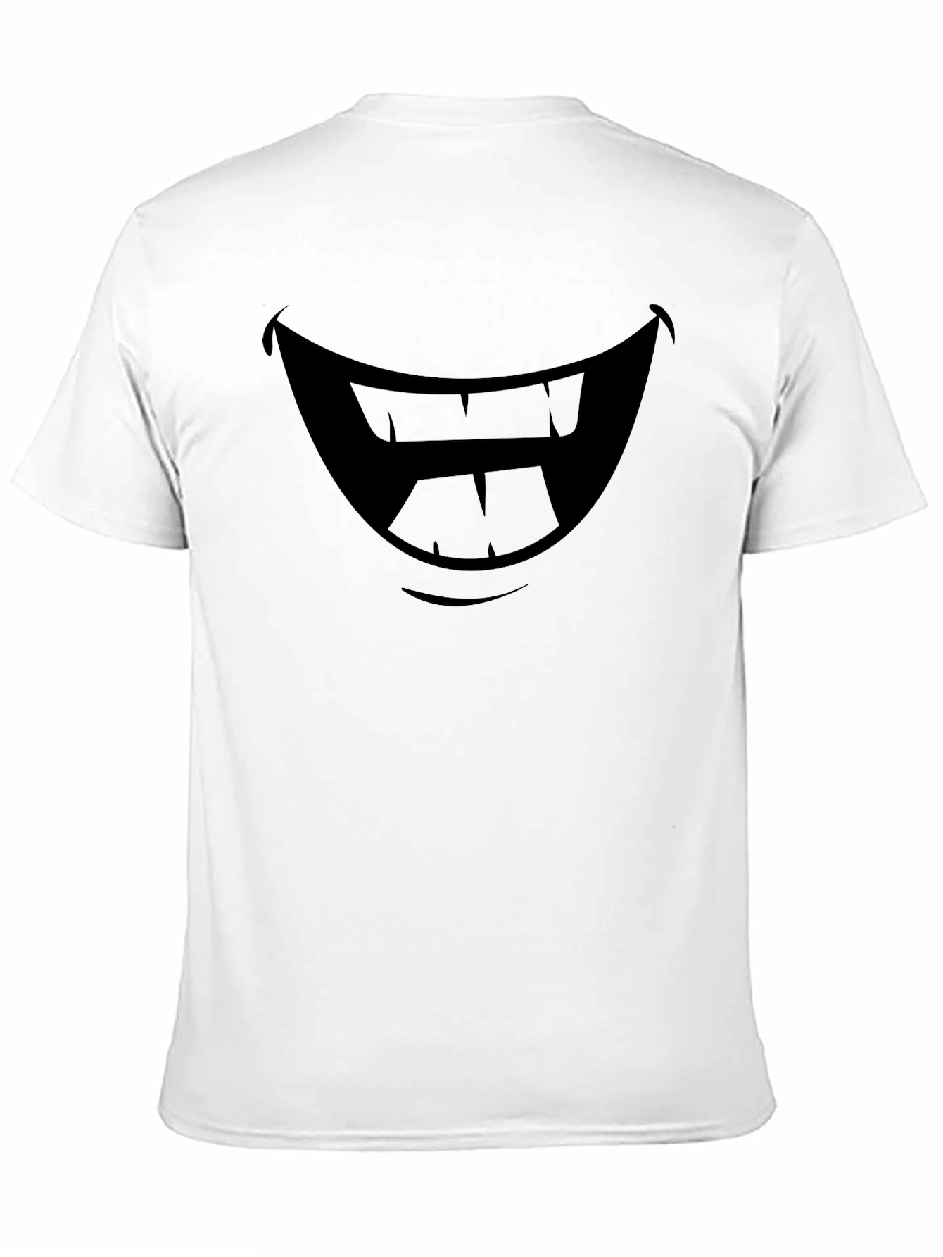 Cartoon Smile Graphic Tee - Black