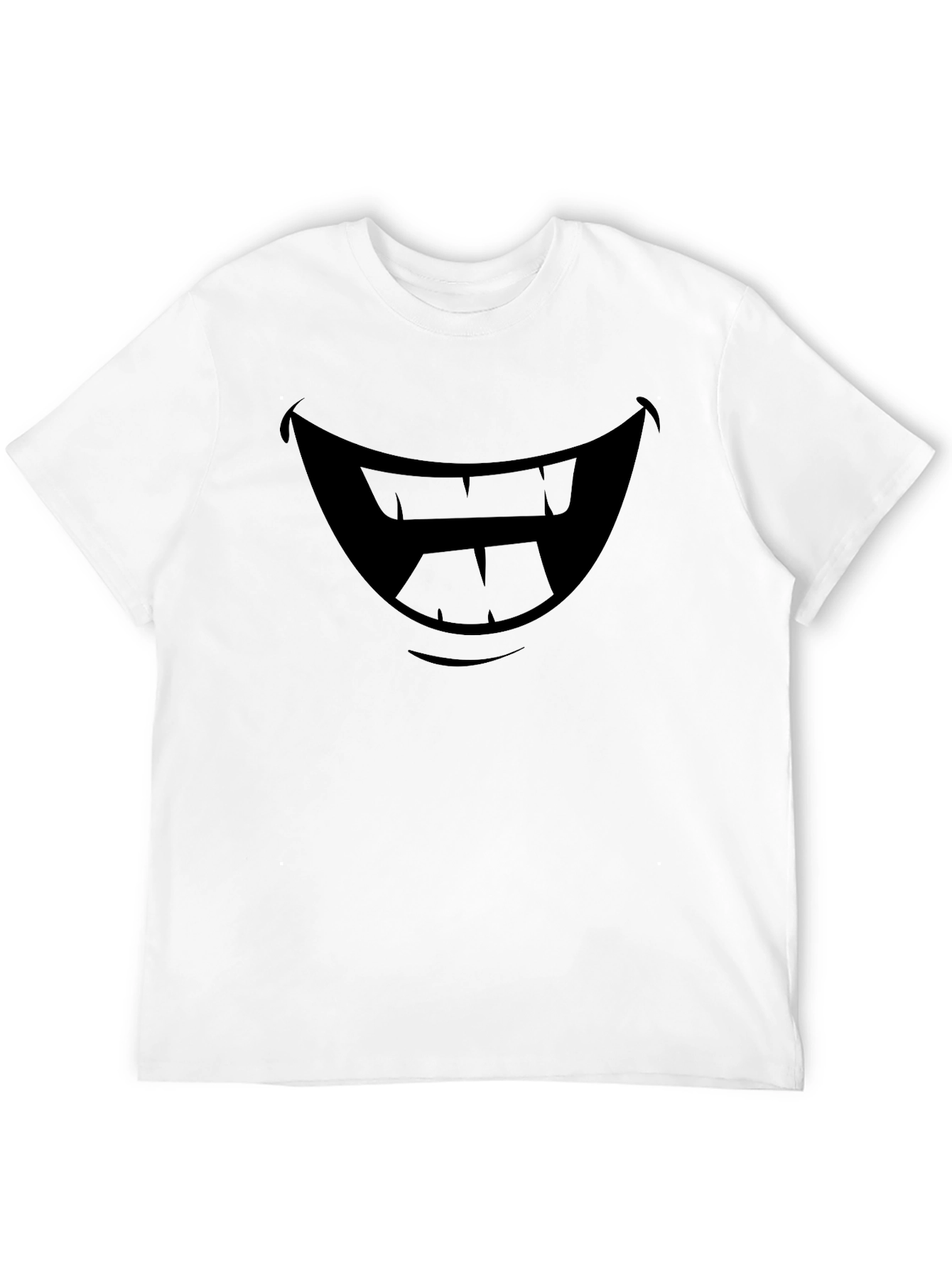 Cartoon Smile Graphic Tee - Black