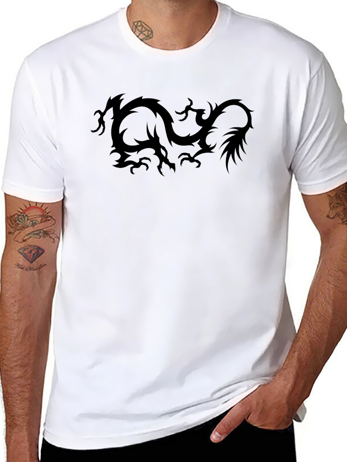 Dragon Graphic Tee - Mens Black T-Shirt