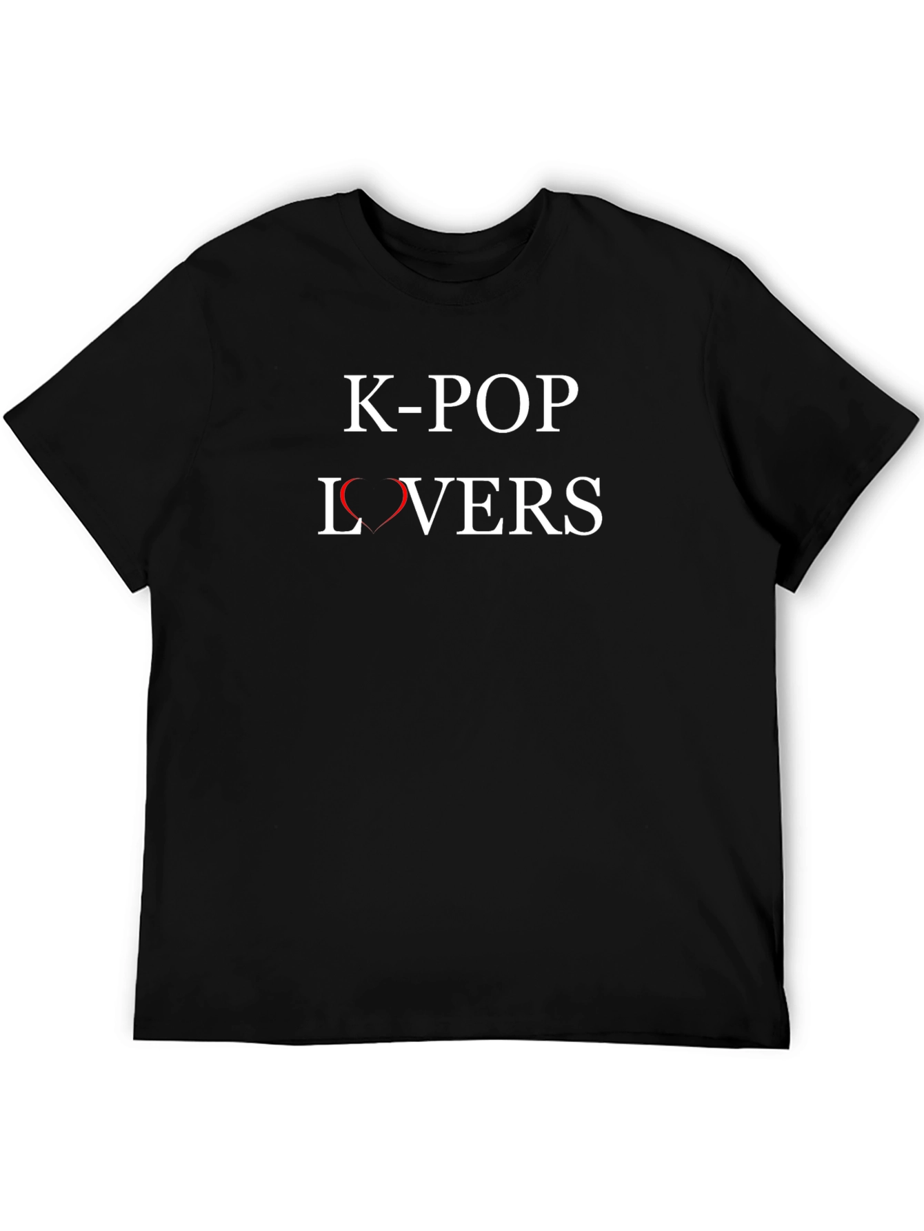 K-POP Lovers Graphic T-Shirt - Black