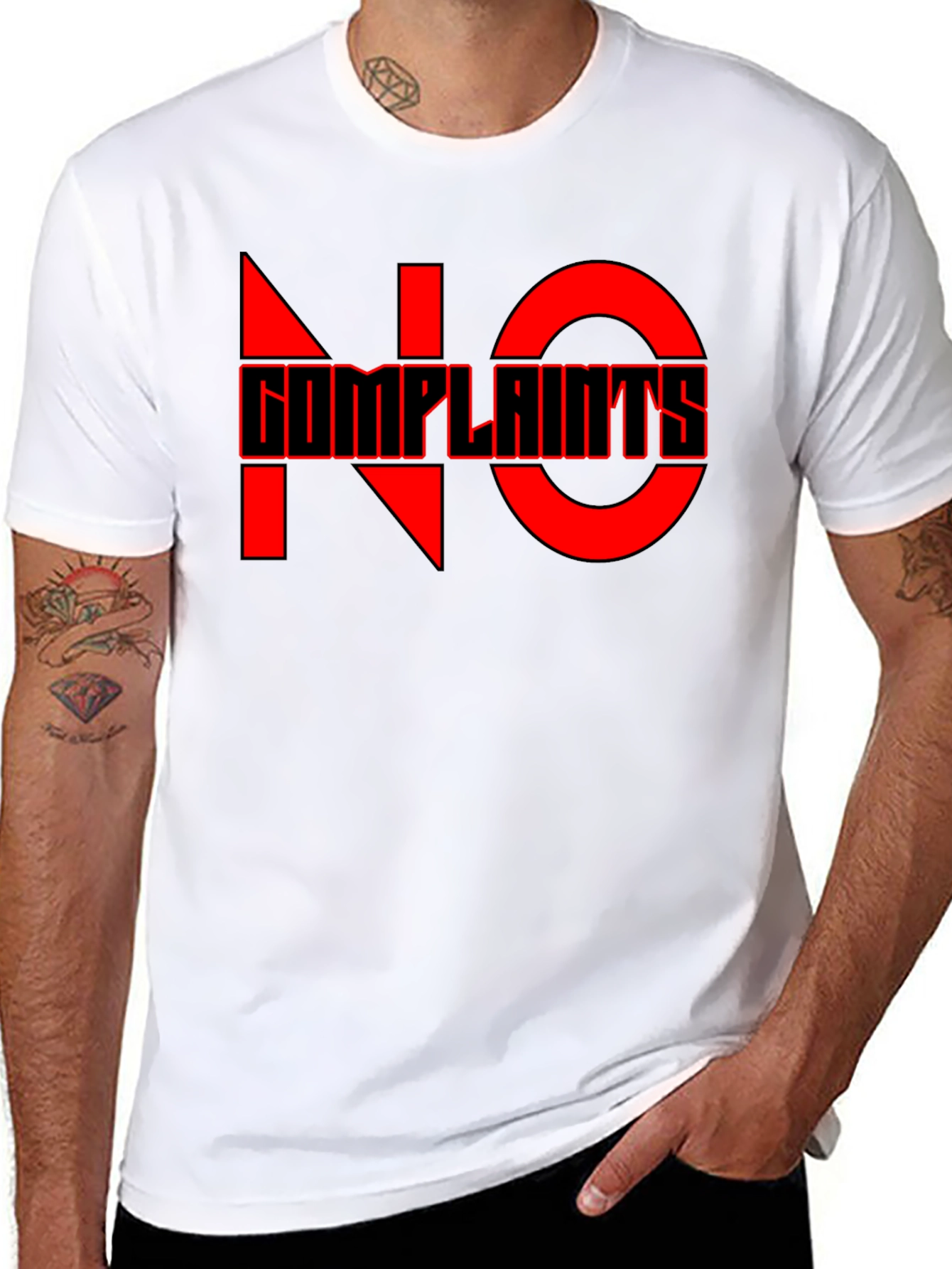 No Complaints Graphic Tee - Black Casual T-Shirt