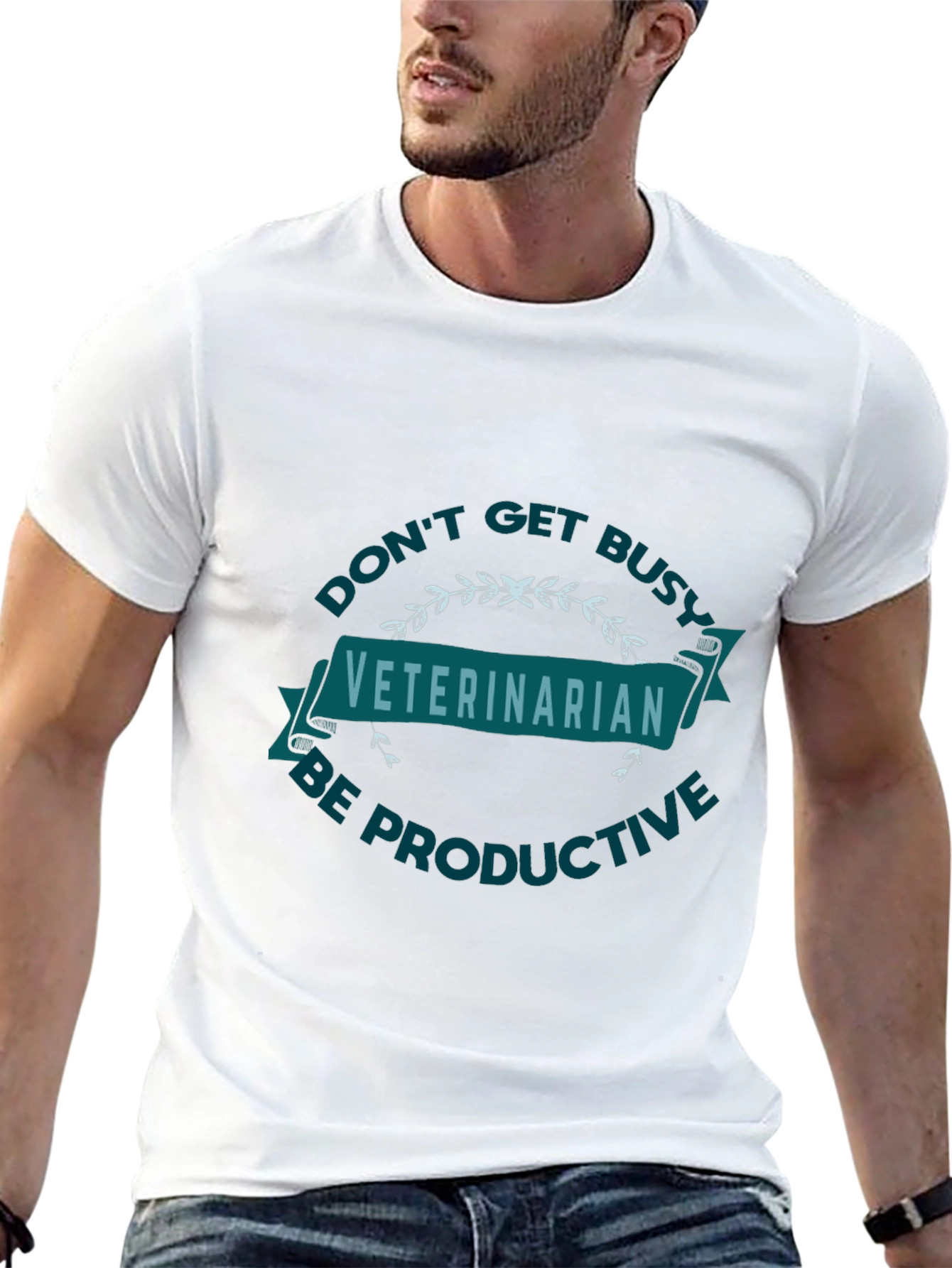 Veterinarian Graphic Tee - Dont Get Busy Be Productive!