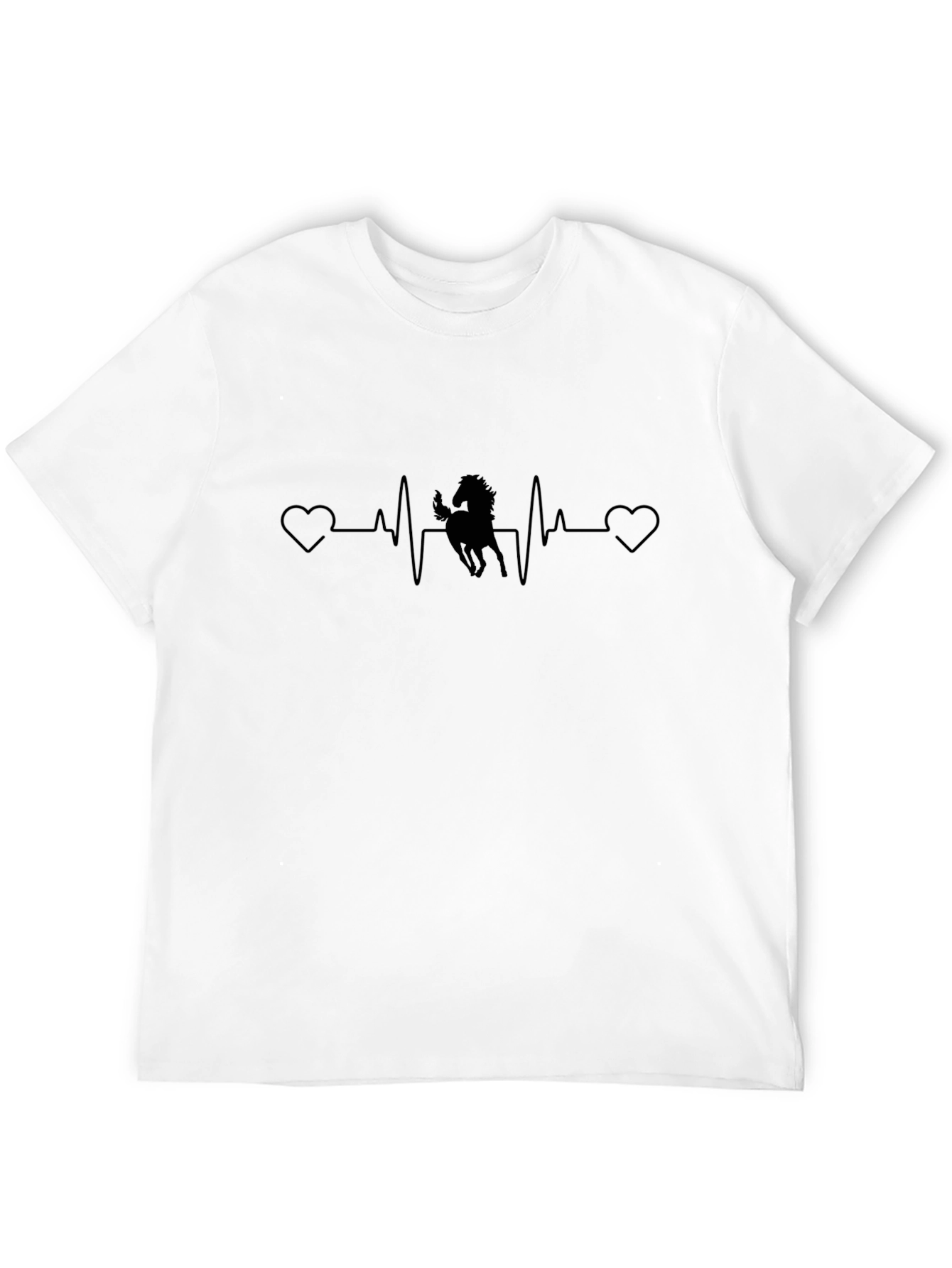 Horse Heartbeat Graphic Tee - Equestrian Love T-Shirt