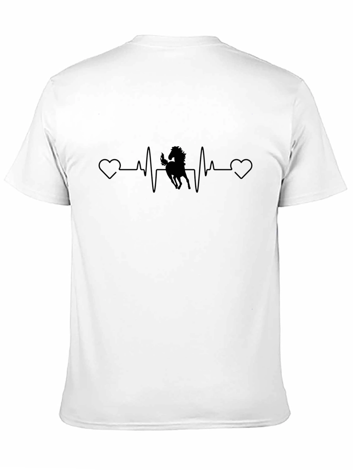 Horse Heartbeat Graphic Tee - Equestrian Love T-Shirt