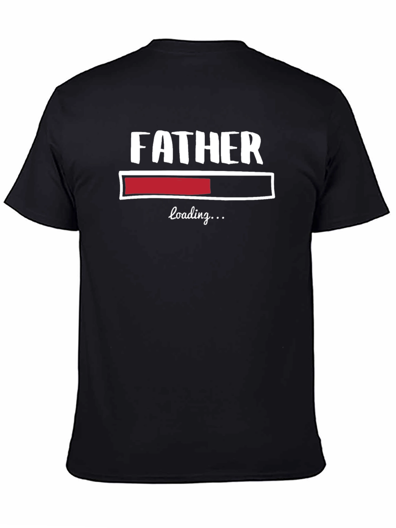 Father Loading Funny Graphic T-Shirt - Black