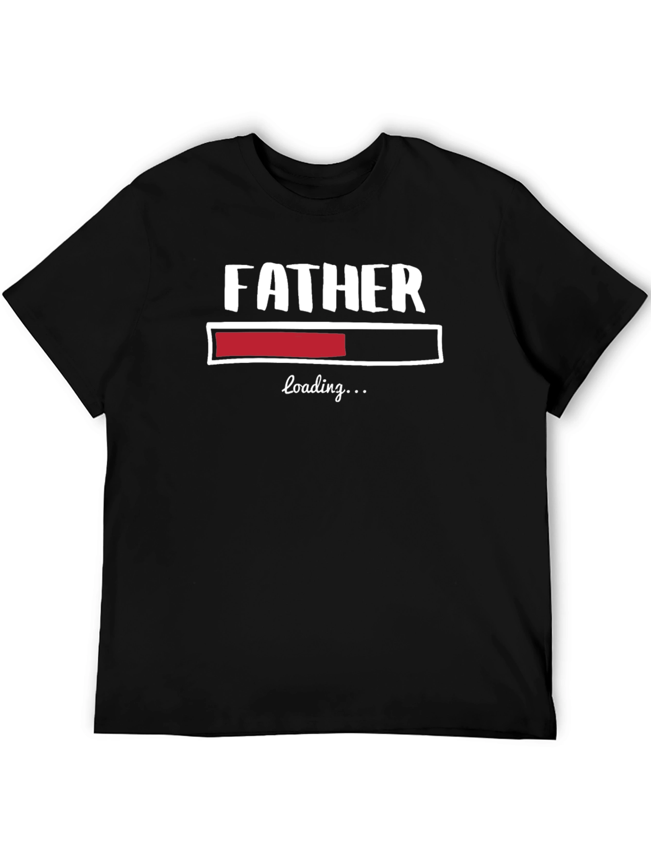 Father Loading Funny Graphic T-Shirt - Black