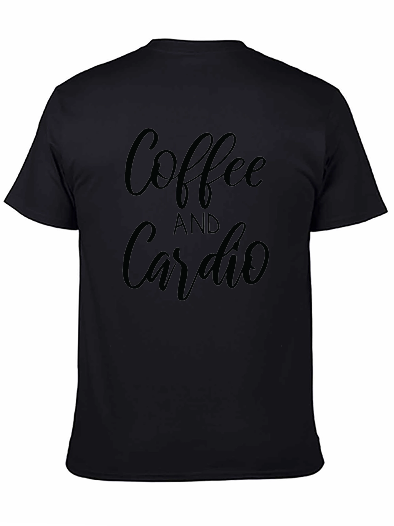 Coffee and Cardio Black Graphic Tee