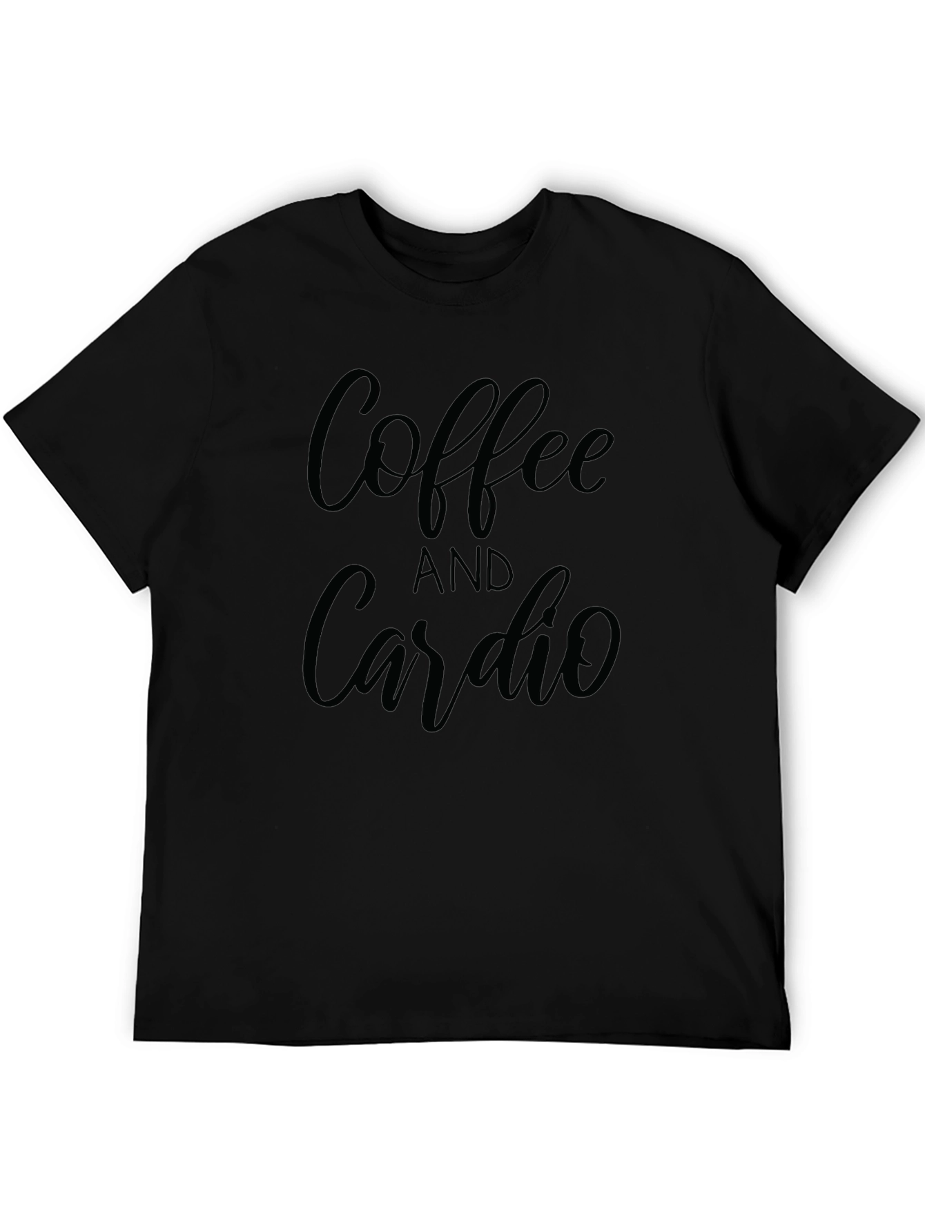 Coffee and Cardio Black Graphic Tee
