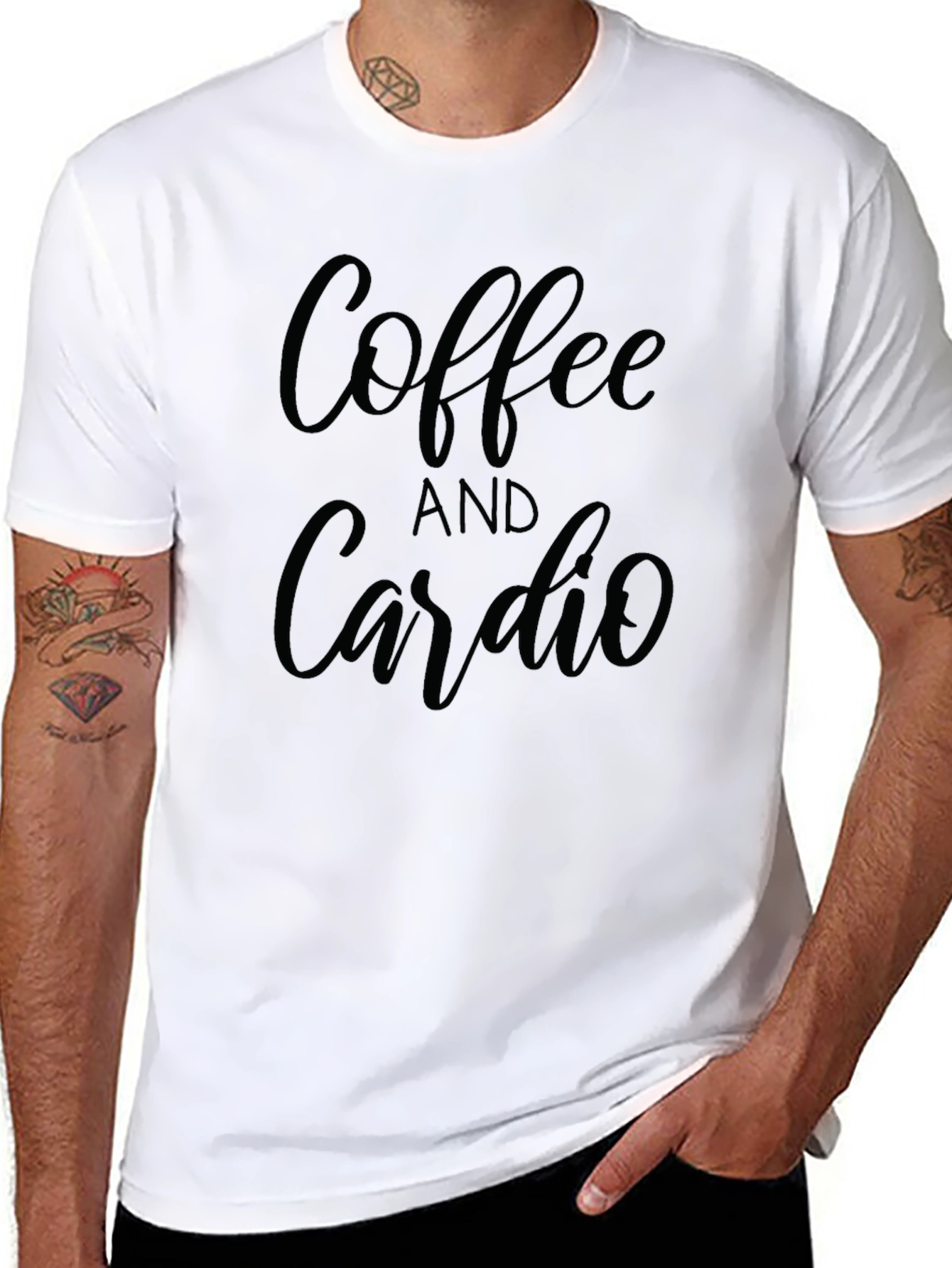 Coffee and Cardio Black Graphic Tee