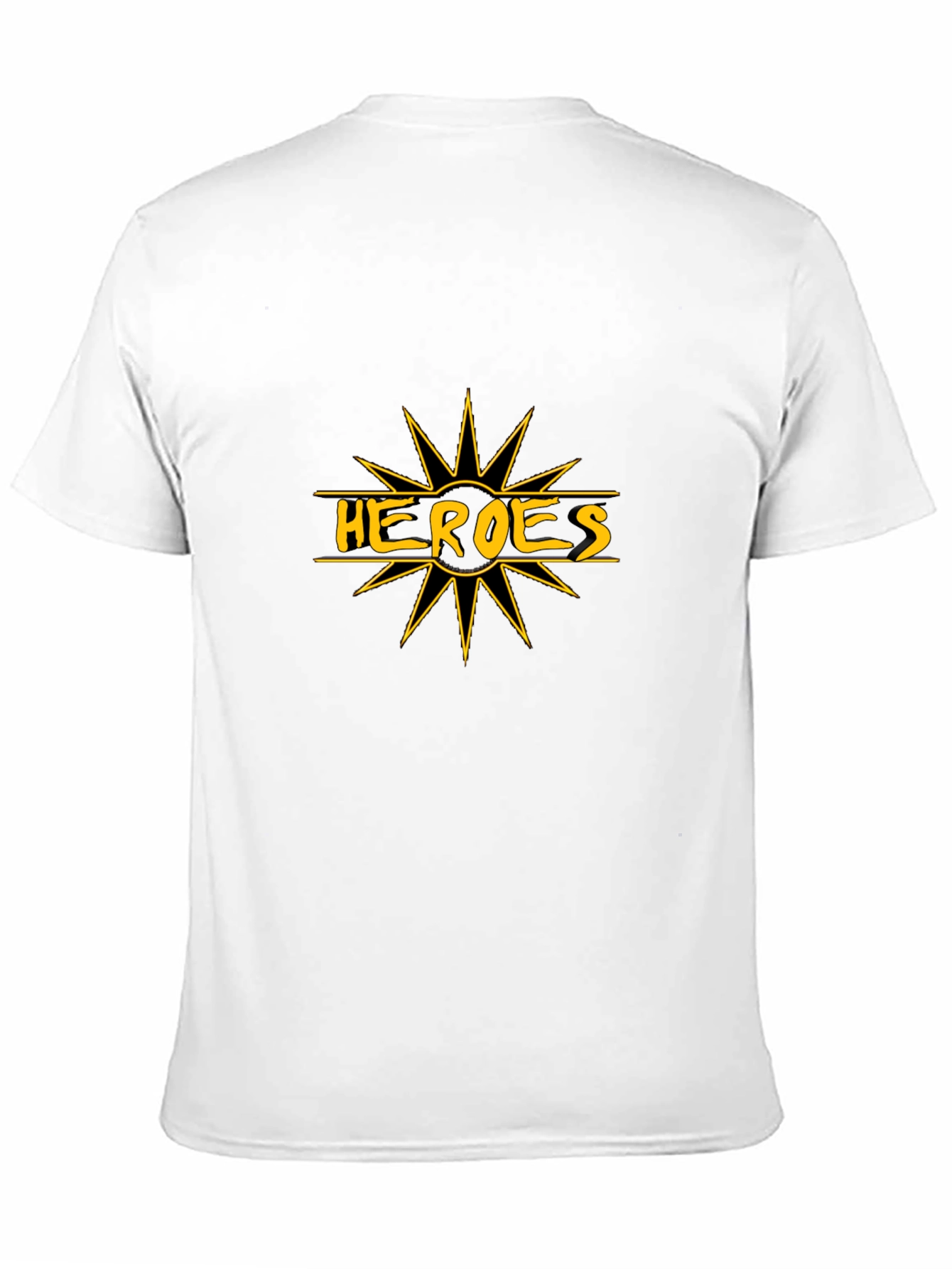 Heroes Graphic Tee - Black Cotton T-Shirt