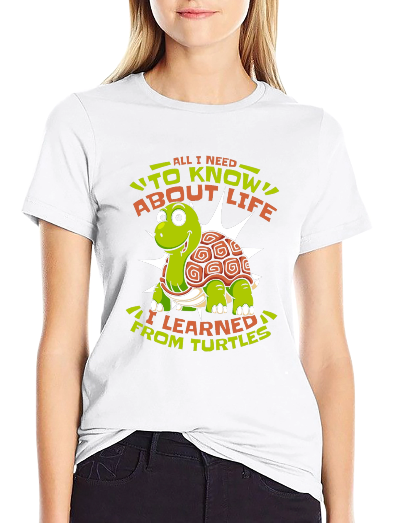 Turtle Life Lessons Graphic Tee - Black