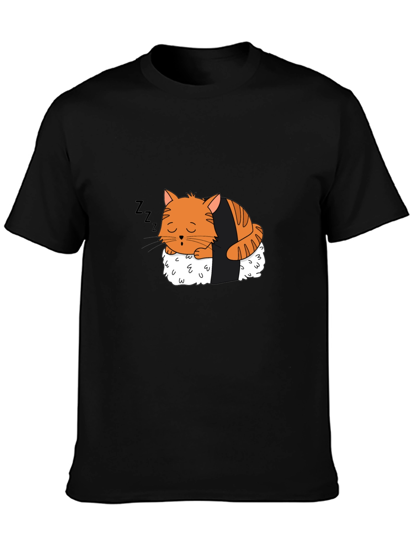 Sushi Cat Nap T-Shirt - Adorable Design