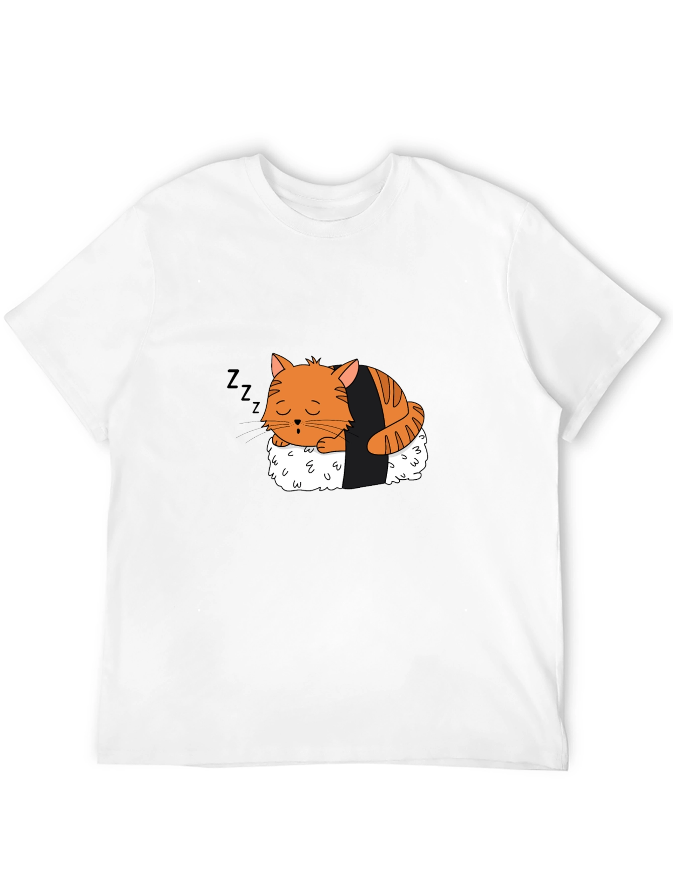 Sushi Cat Nap T-Shirt - Adorable Design