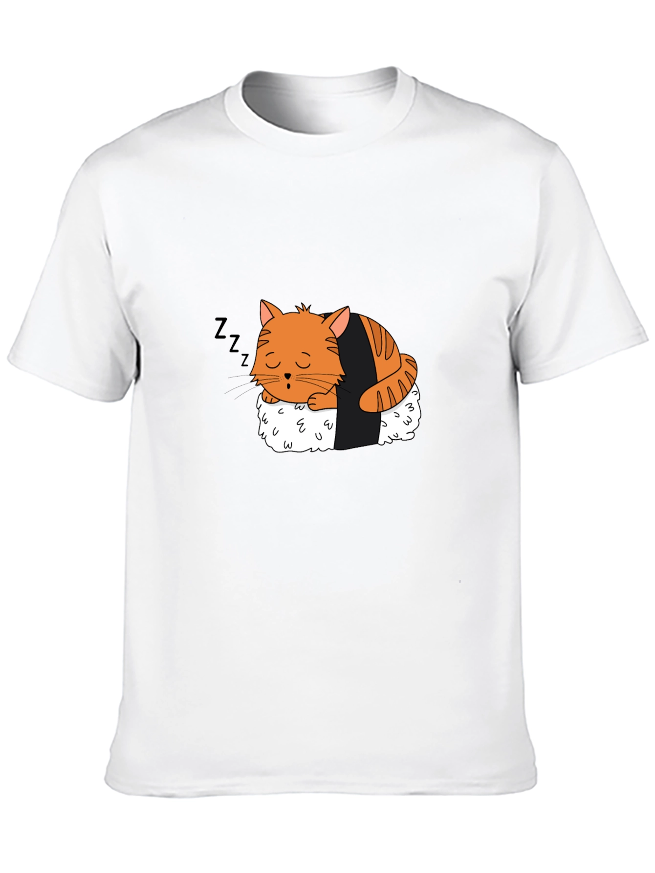 Sushi Cat Nap T-Shirt - Adorable Design