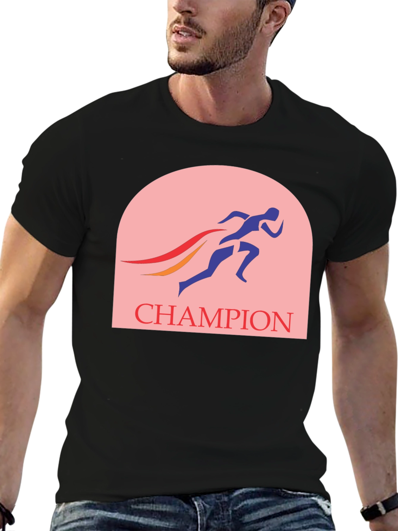 Champion Runner Graphic Tee - Black