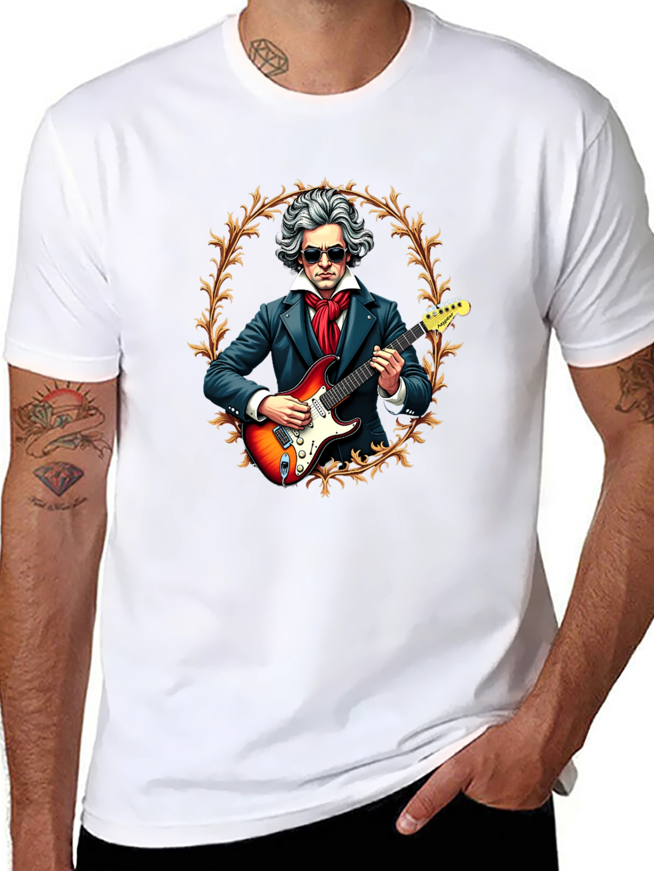 Cool Beethoven Electric Guitar T-Shirt