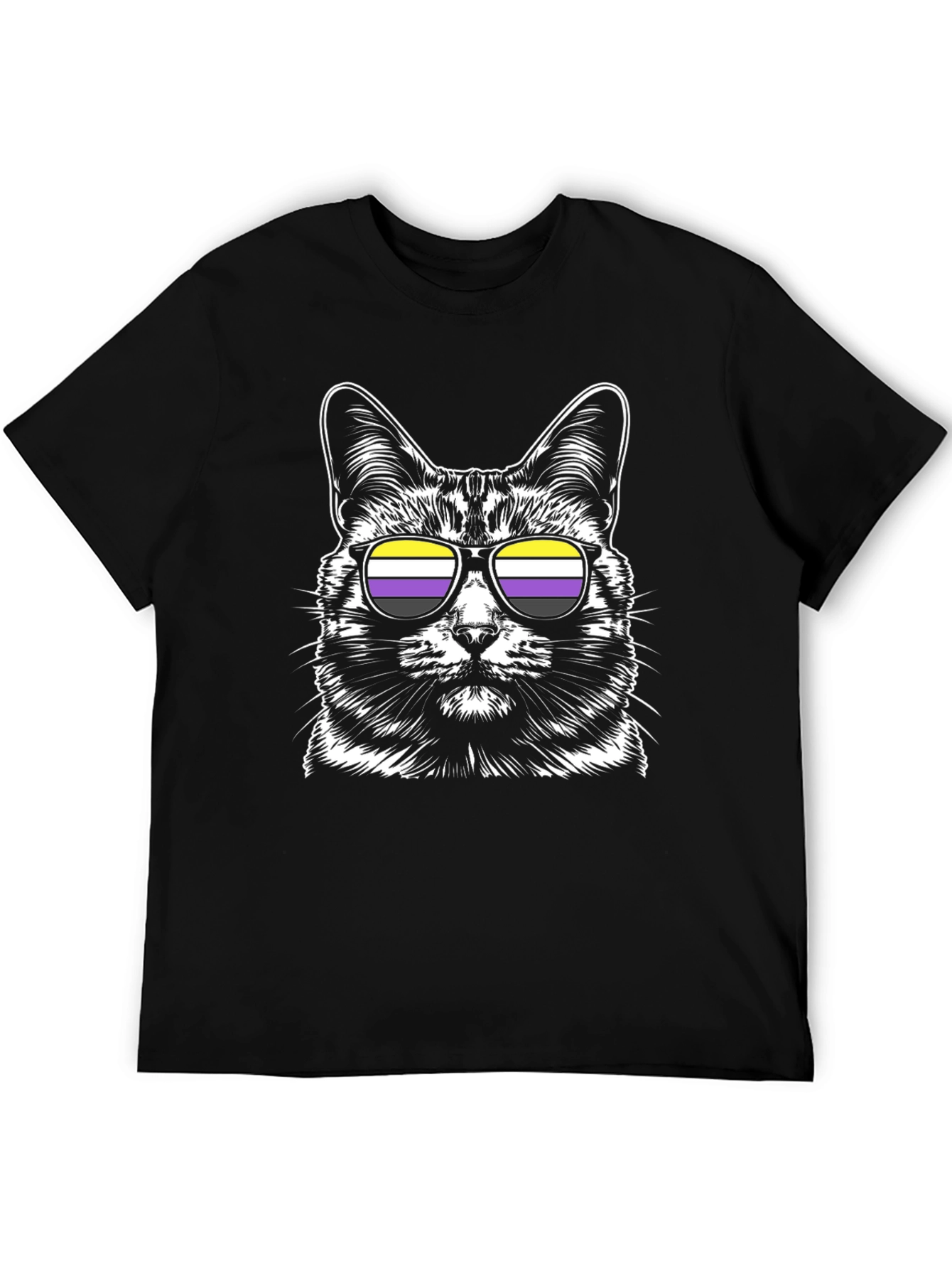 Cool Cat Nonbinary Pride T-Shirt