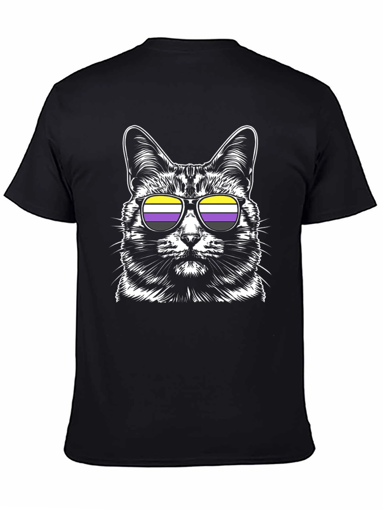 Cool Cat Nonbinary Pride T-Shirt