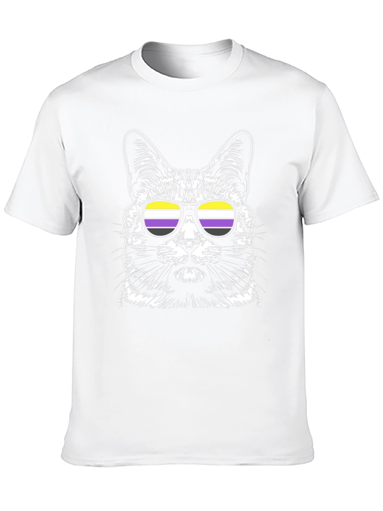 Cool Cat Nonbinary Pride T-Shirt