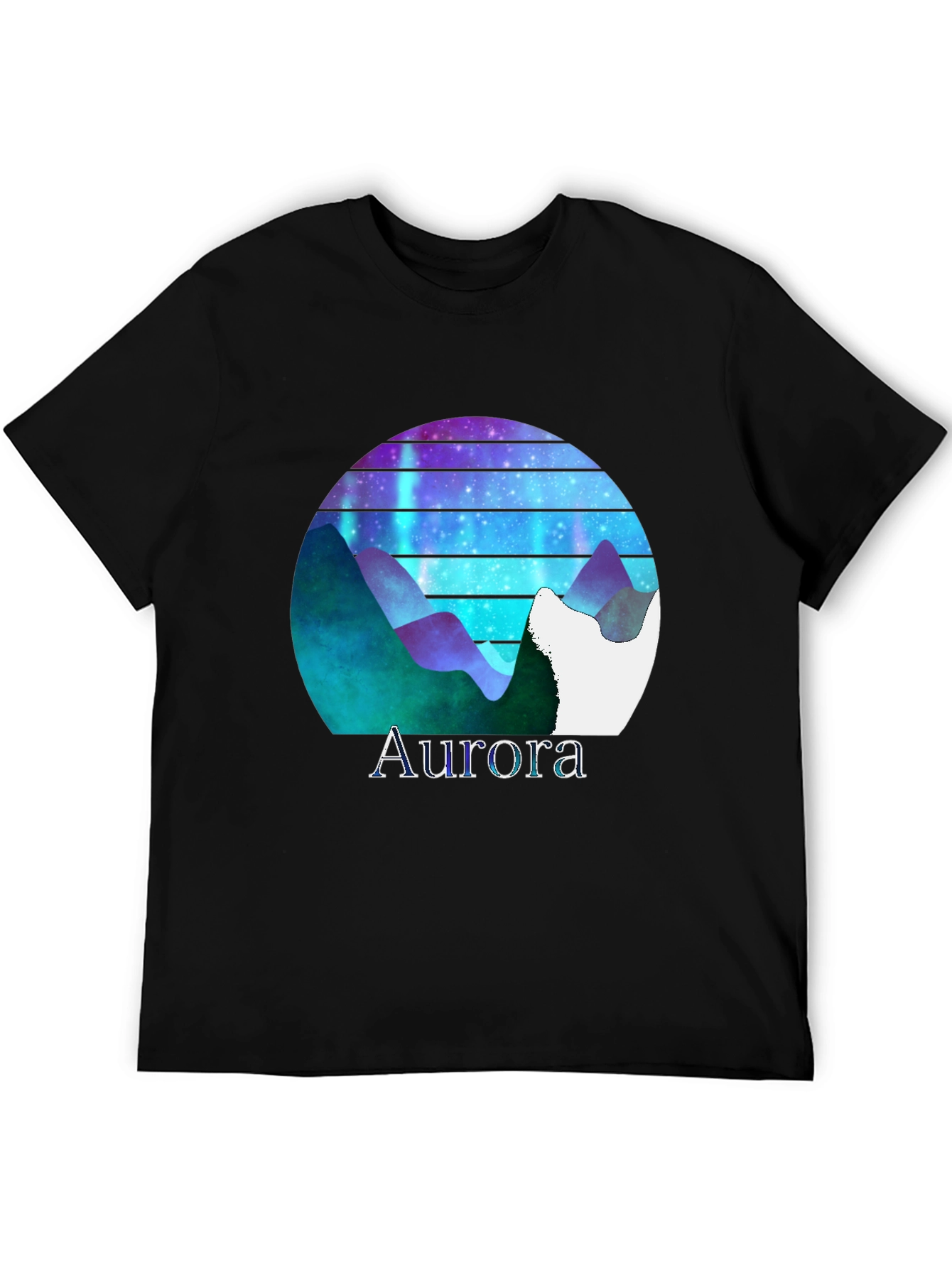 Aurora Mountain Graphic T-Shirt