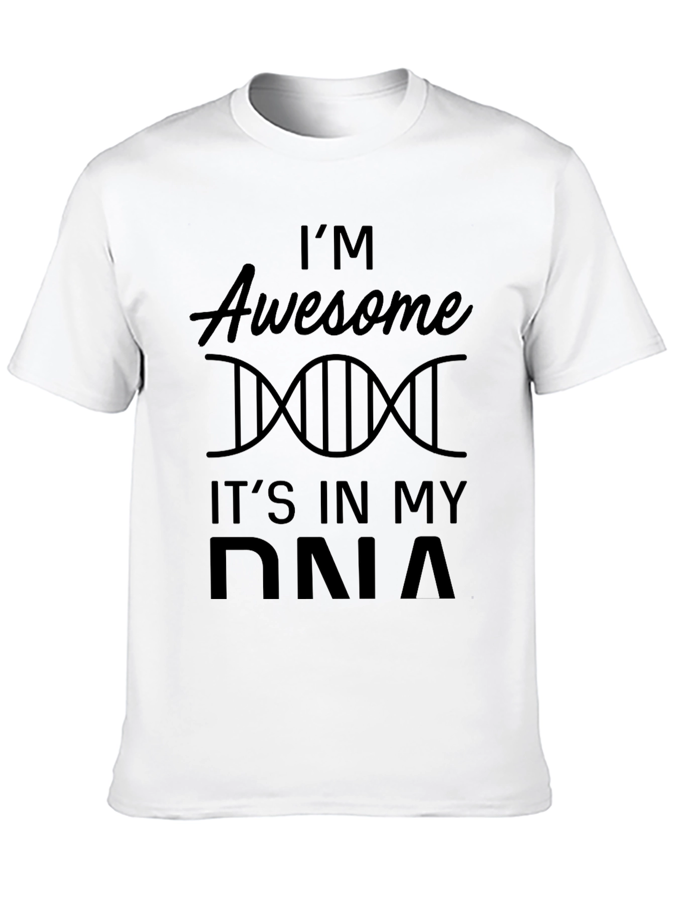 Awesome DNA Graphic T-Shirt - Black