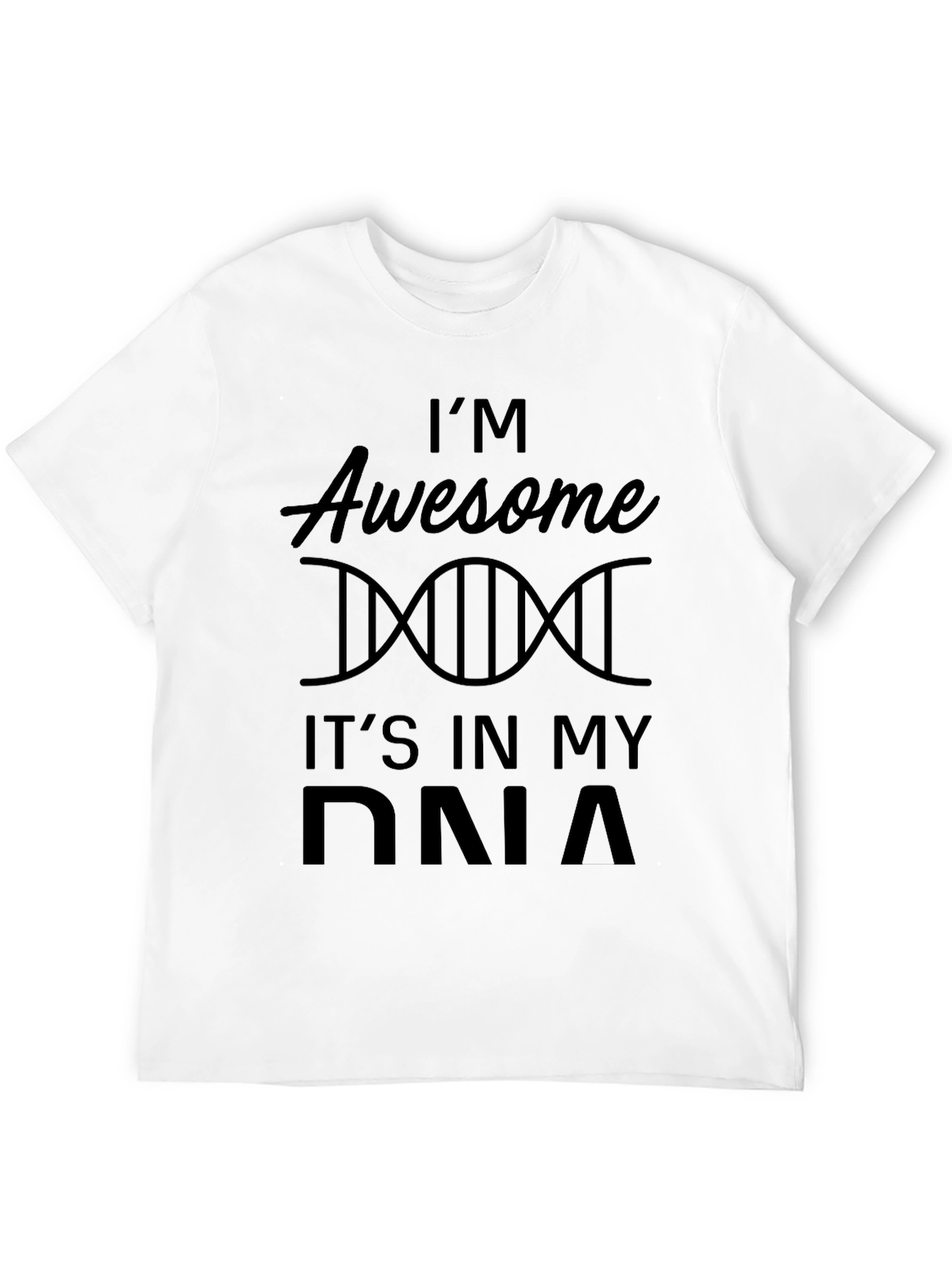 Awesome DNA Graphic T-Shirt - Black