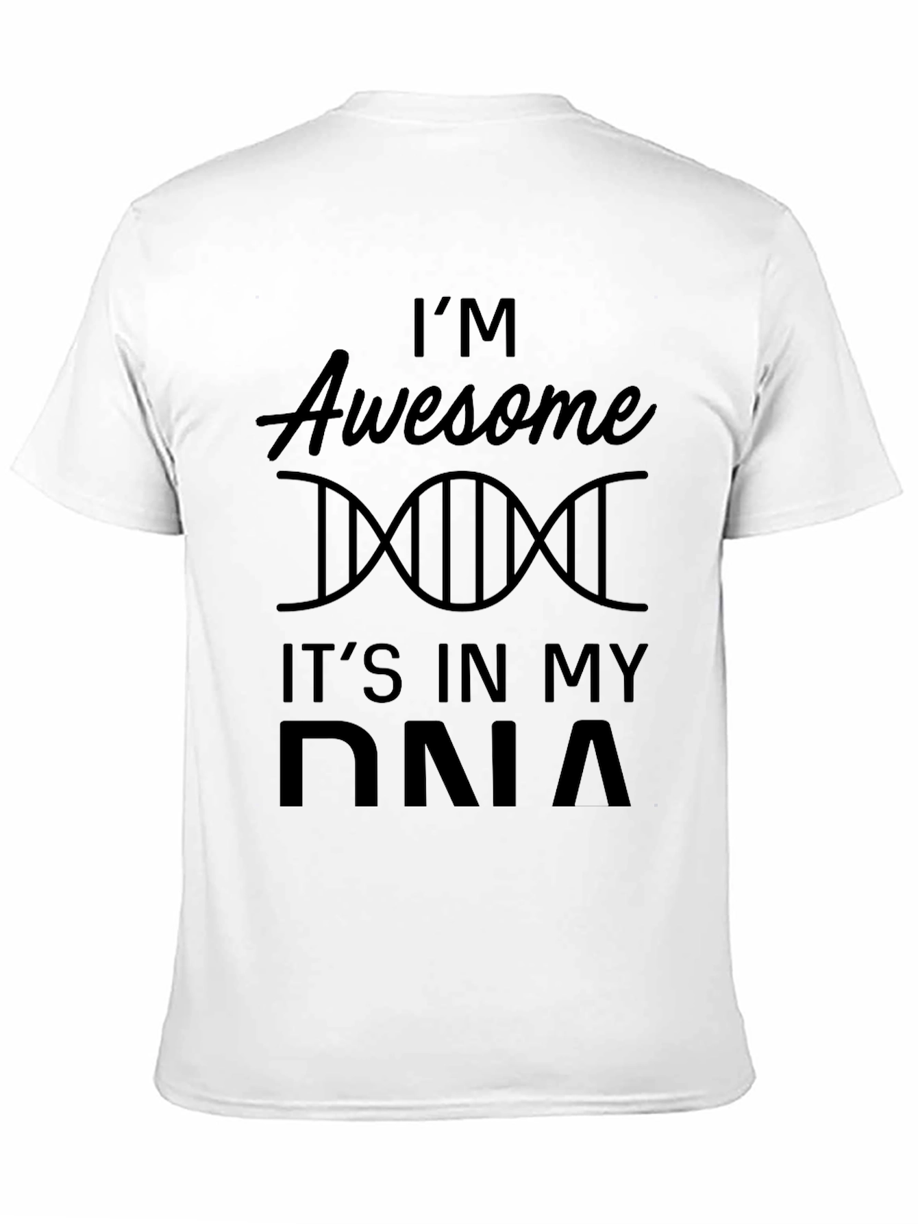 Awesome DNA Graphic T-Shirt - Black