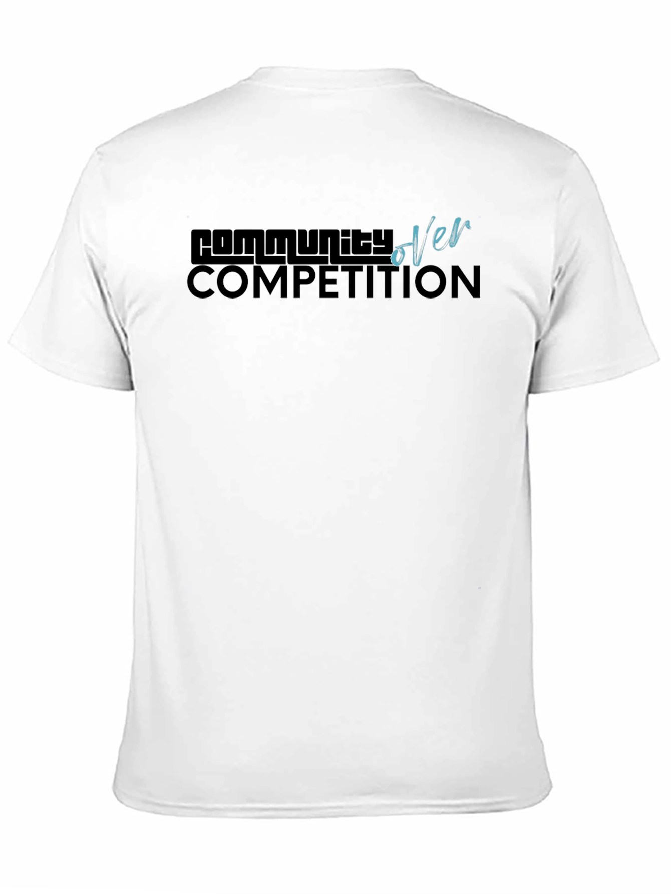 Community Over Competition Black Graphic Tee