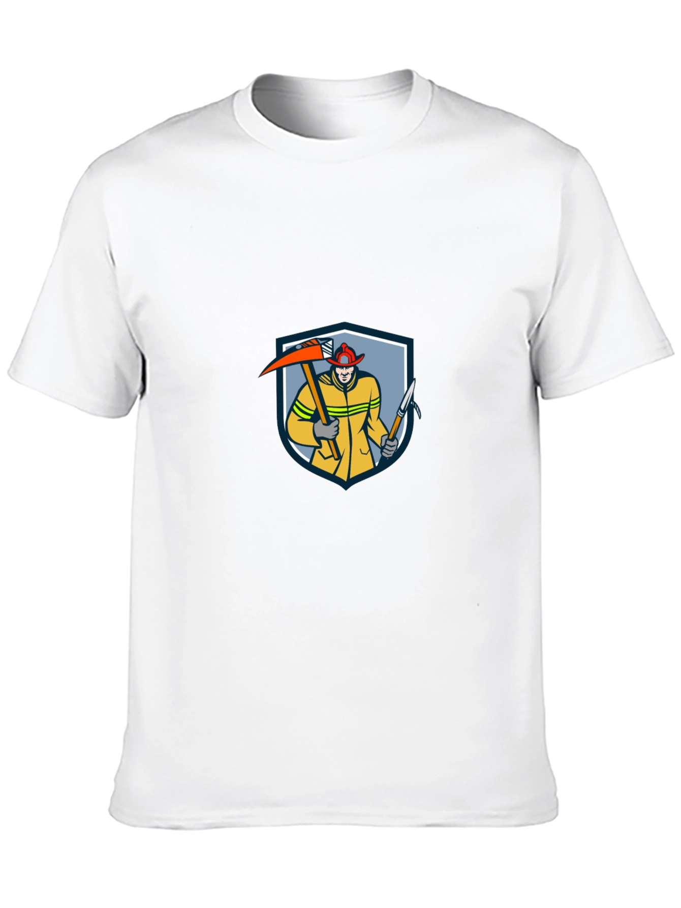 Firefighter Graphic Tee - Black Cotton Shirt