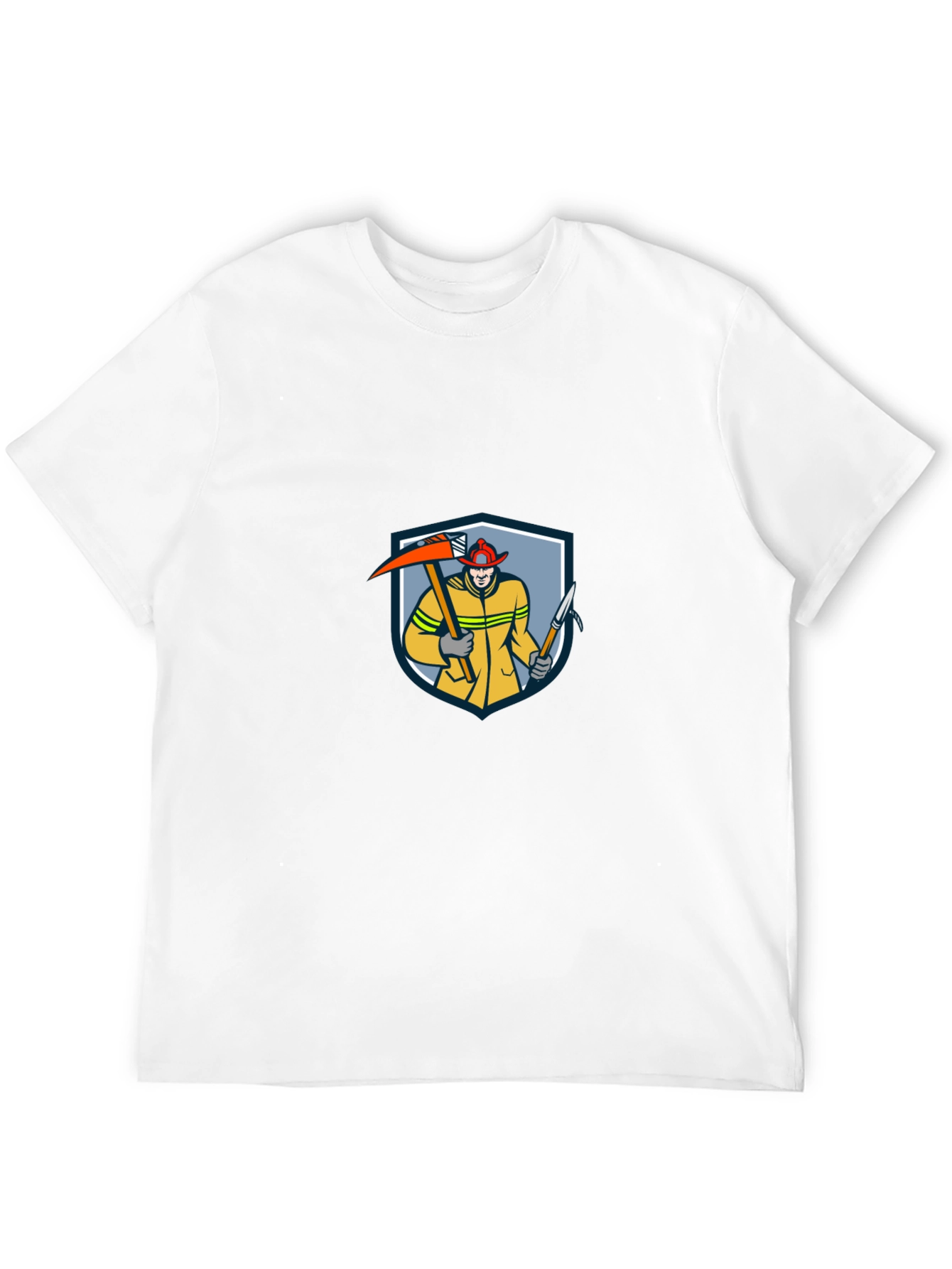 Firefighter Graphic Tee - Black Cotton Shirt