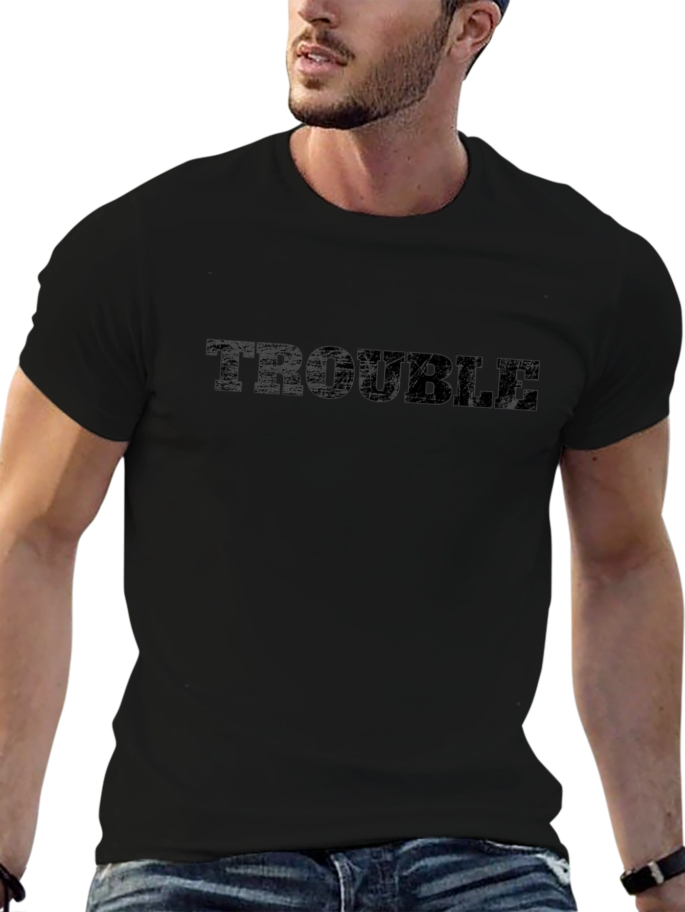 Trouble Graphic Tee - Classic Black