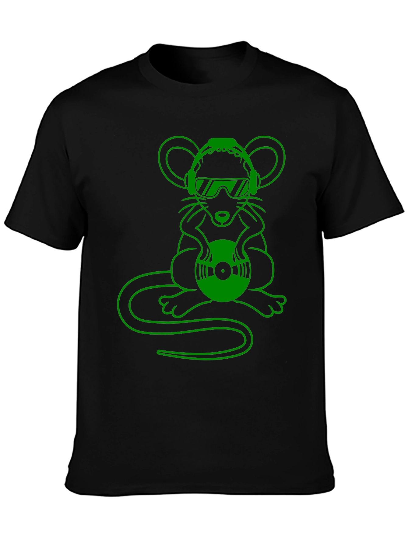DJ Mouse Graphic Tee - Cool Black T-Shirt