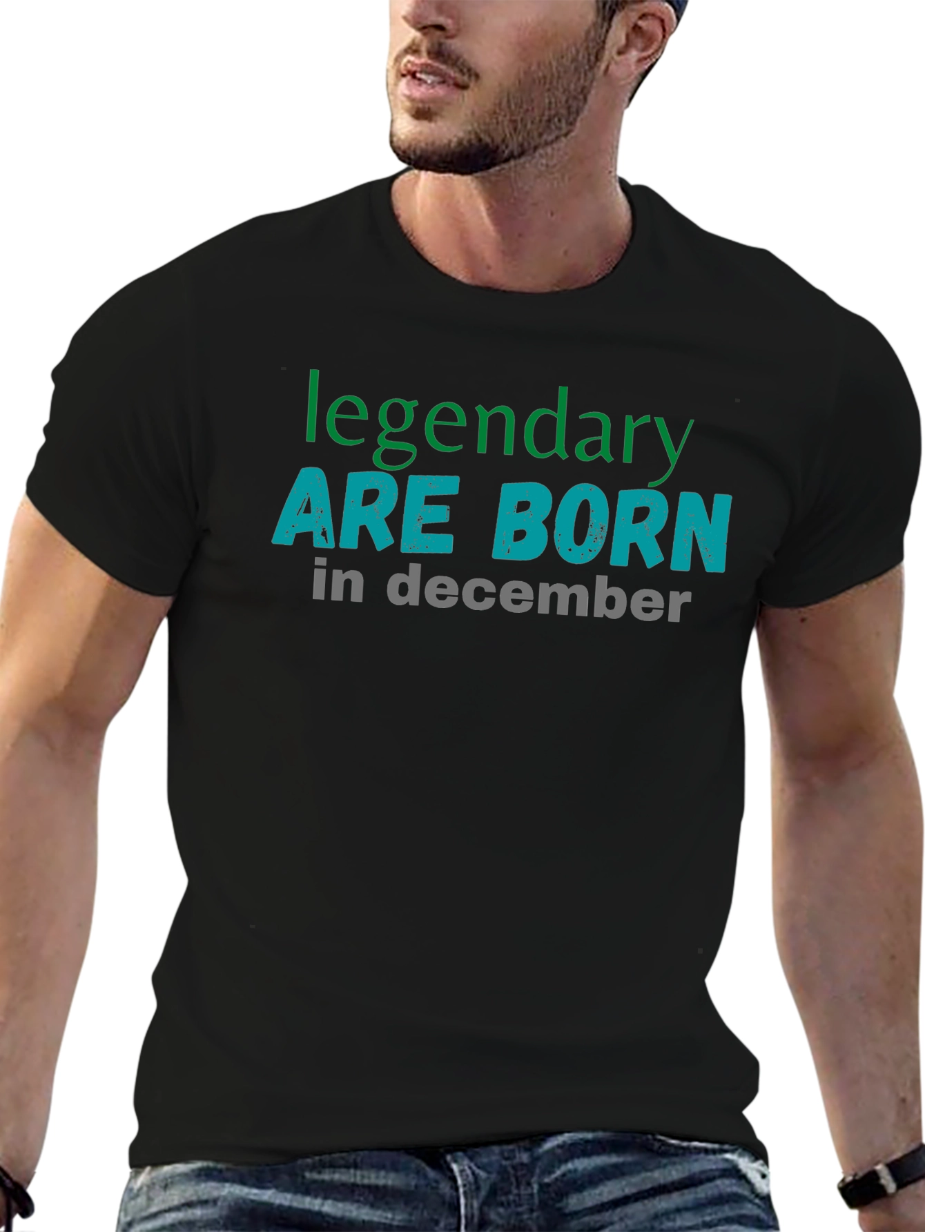 Legendary December Birthday Black T-Shirt