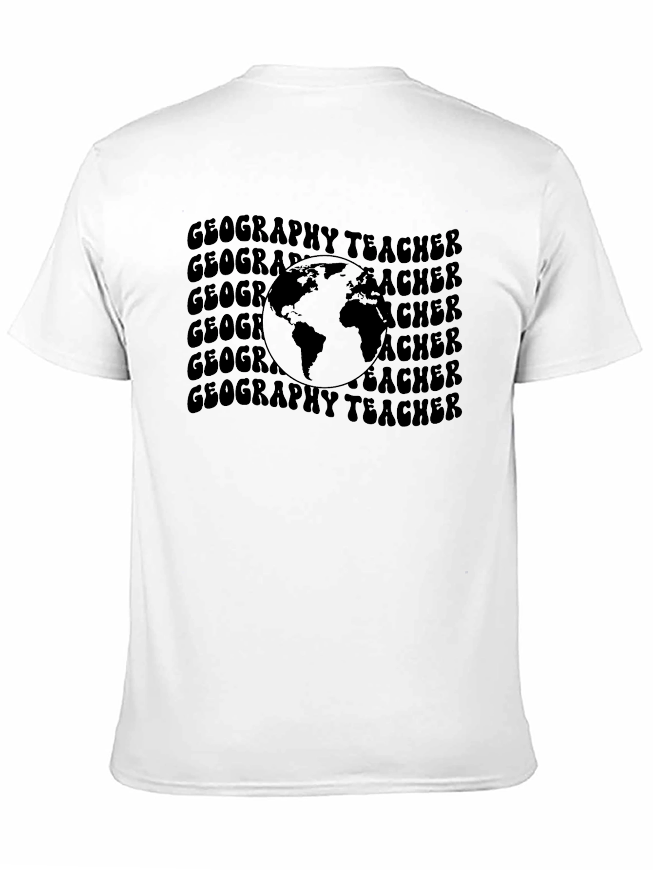 Geography Teacher Graphic T-Shirt - Black